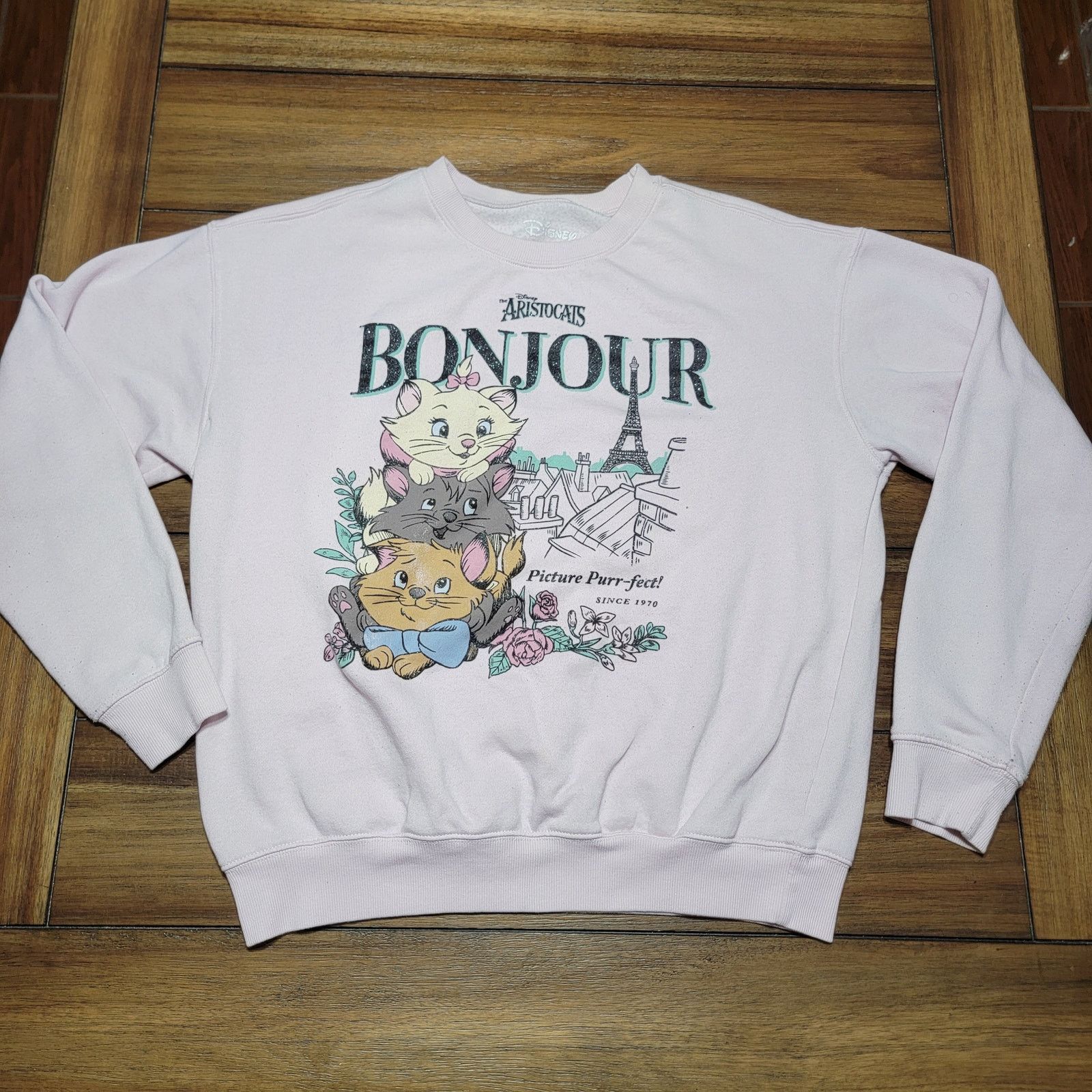 Disney Disney The Aristocats LS Sweatshirt "Bonjour" - Size Large Size L / US 10 / IT 46 - 1 Thumbnail