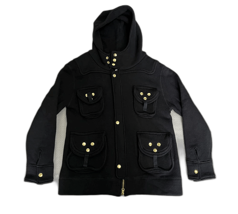 Yohji Yamamoto Vintage Black Hooded Jacket with Pockets Size XL / US 12-14 / IT 48-50 - 1 Thumbnail