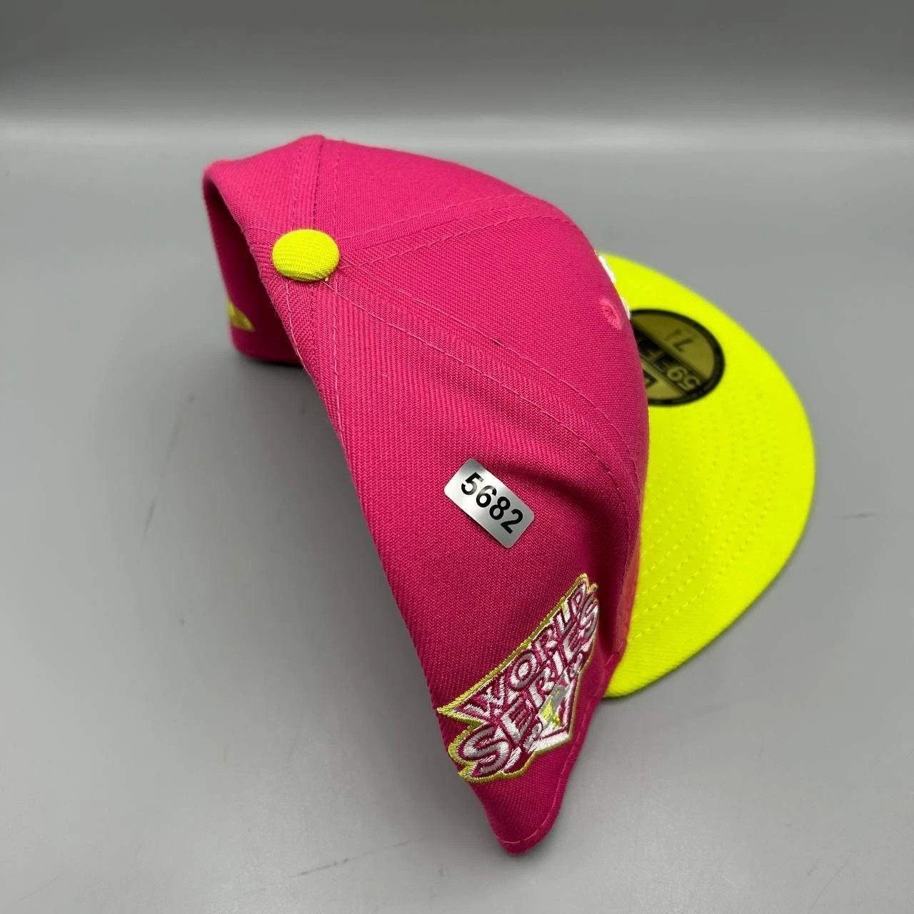 New Era New York Yankees Hat Men 7 1/4 Pink Yellow Fitted Cap New Size ONE SIZE - 9 Thumbnail