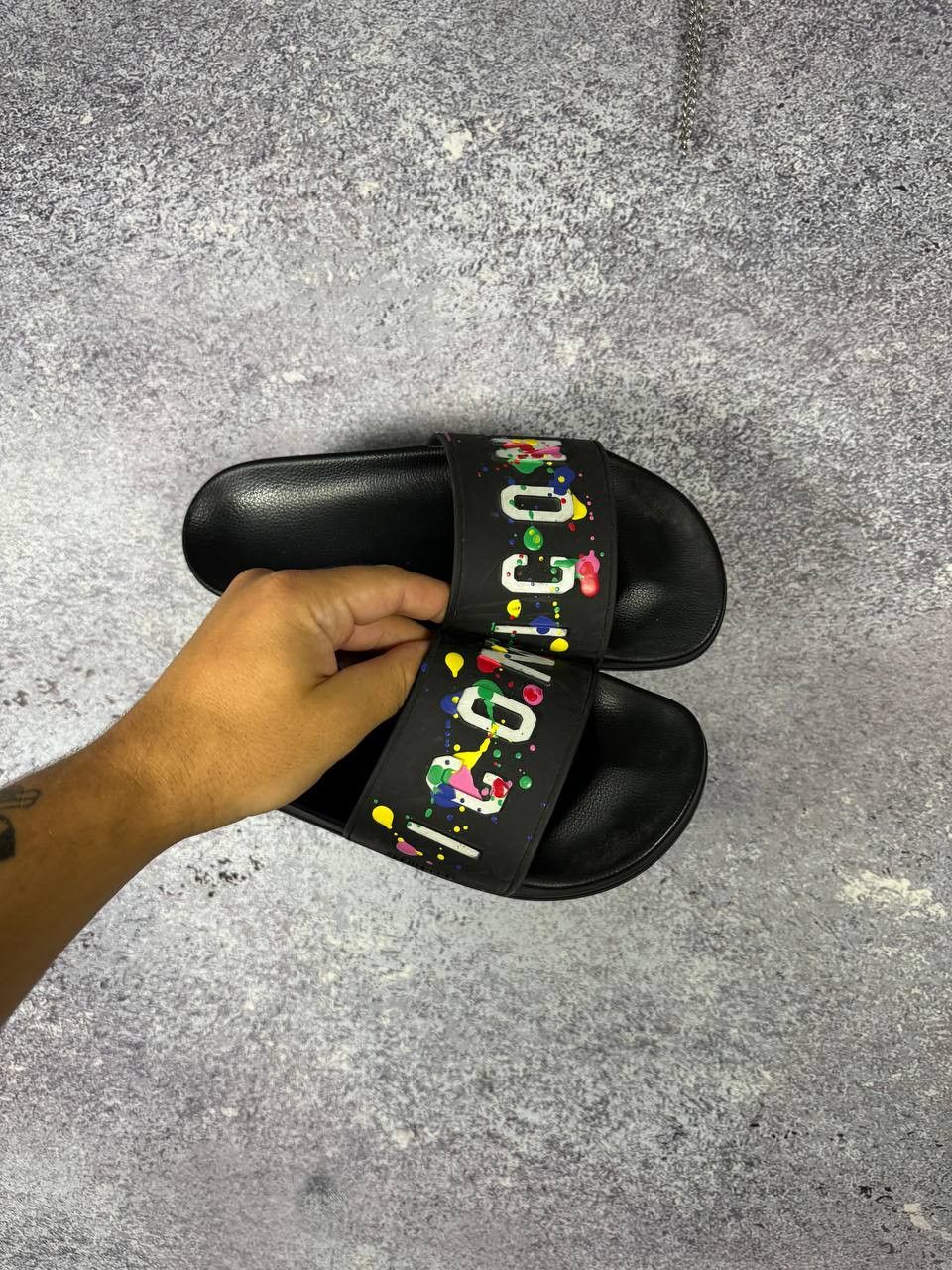 Dsquared2 RRP $300 Dsquared2 ICON Painted Slides 37 size Size US 5 / EU 37 - 1 Thumbnail