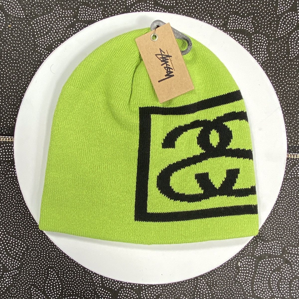 Vintage Stussy Ss Link Skull Cap Lime | Grailed