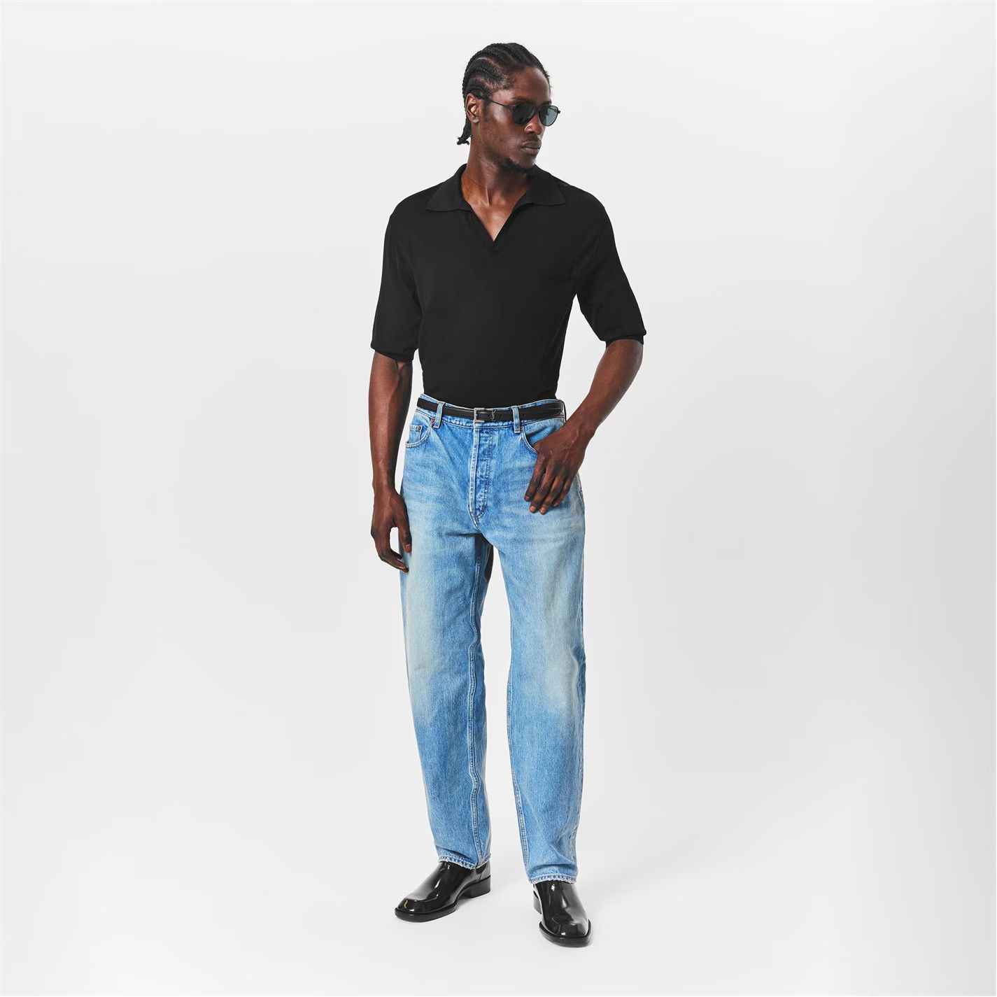 Saint Laurent Paris o1g2r1mq0426 Size: OS / Round Sunglasses in Black Size ONE SIZE - 2 Thumbnail