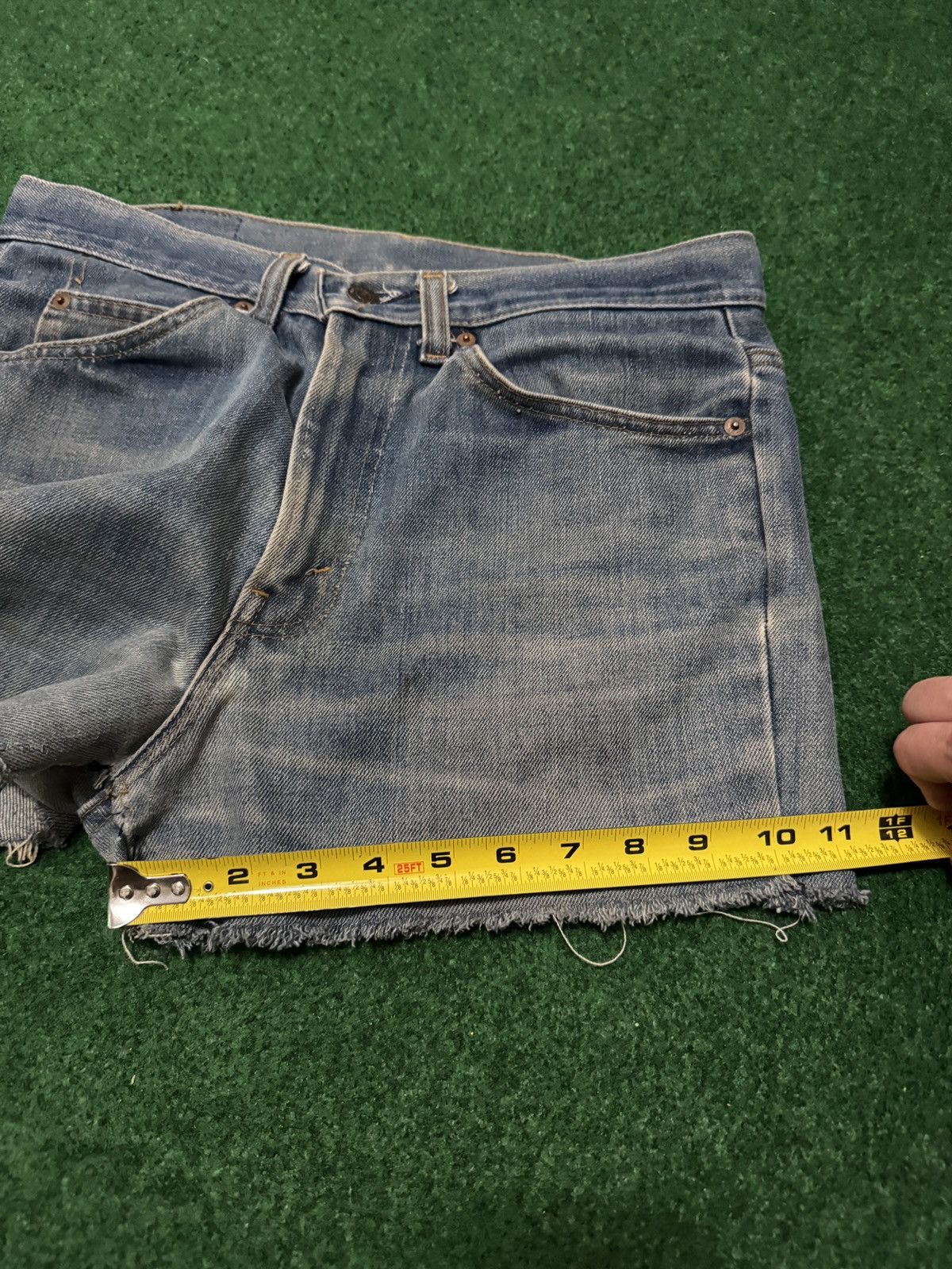 Levi's Vintage Clothing Vtg 70s Levi’s Orange Tab 32 4” Jorts Cutoff Denim Shorts Size 32" / US 10 / IT 46 - 7 Thumbnail