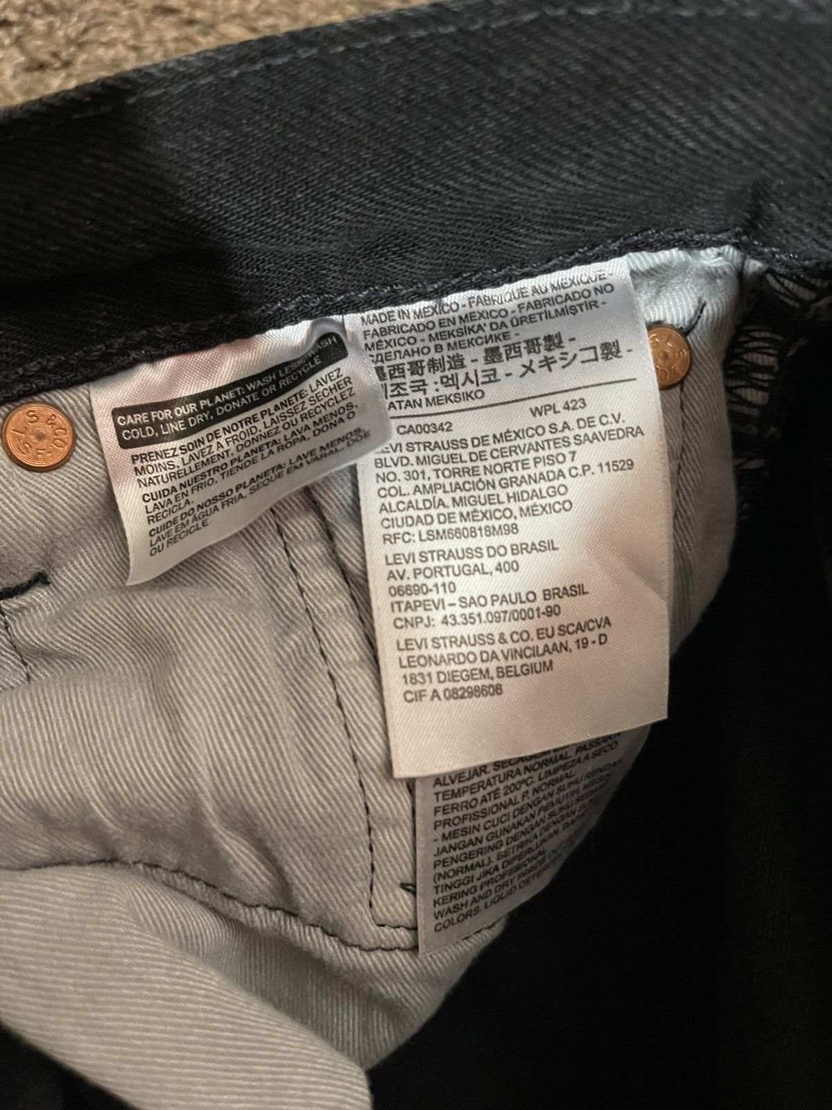 DENIM TEARS × Levi's Denim tears Black / white cotton Denim jeans Size US 26 / EU 42 - 3 Thumbnail