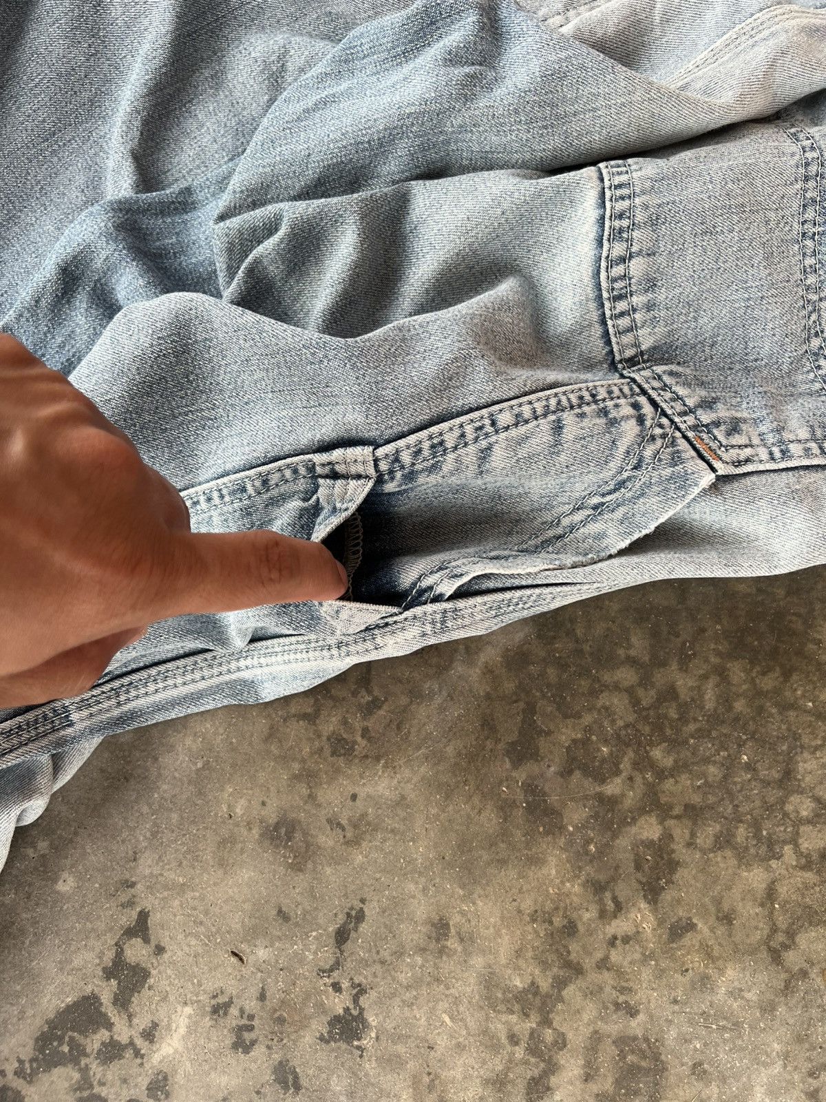 Edwin × If Six Was Nine × Japanese Brand 💥Baggy💥Vintage Edwin 101 Union Made Carpenter Distress Jeans Size US 33 - 14 Thumbnail
