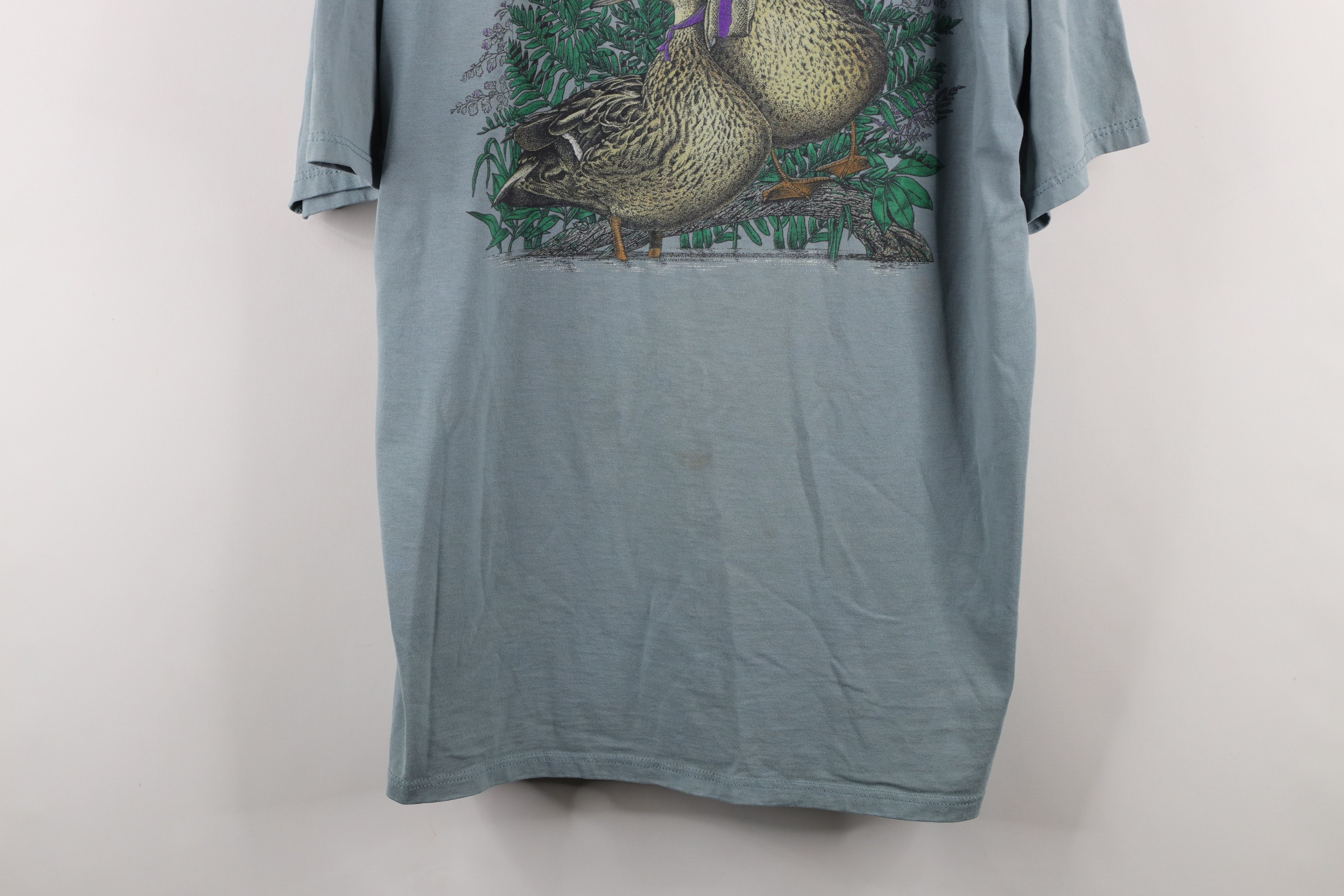 Vintage Vintage 90s Streetwear Nature Duck Short Sleeve T-Shirt Blue Size US XL / EU 56 / 4 - 3 Thumbnail