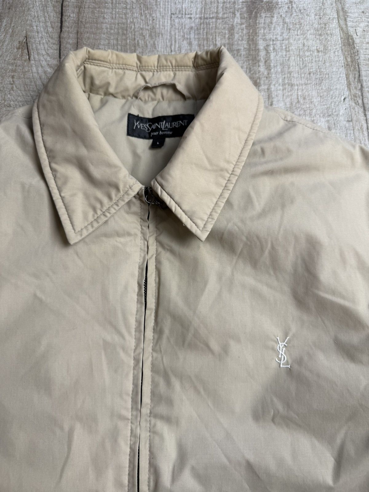 Yves Saint Laurent Vintage Yves Saint Lauren beige jacket bomber L Men Size US L / EU 52-54 / 3 - 12 Thumbnail