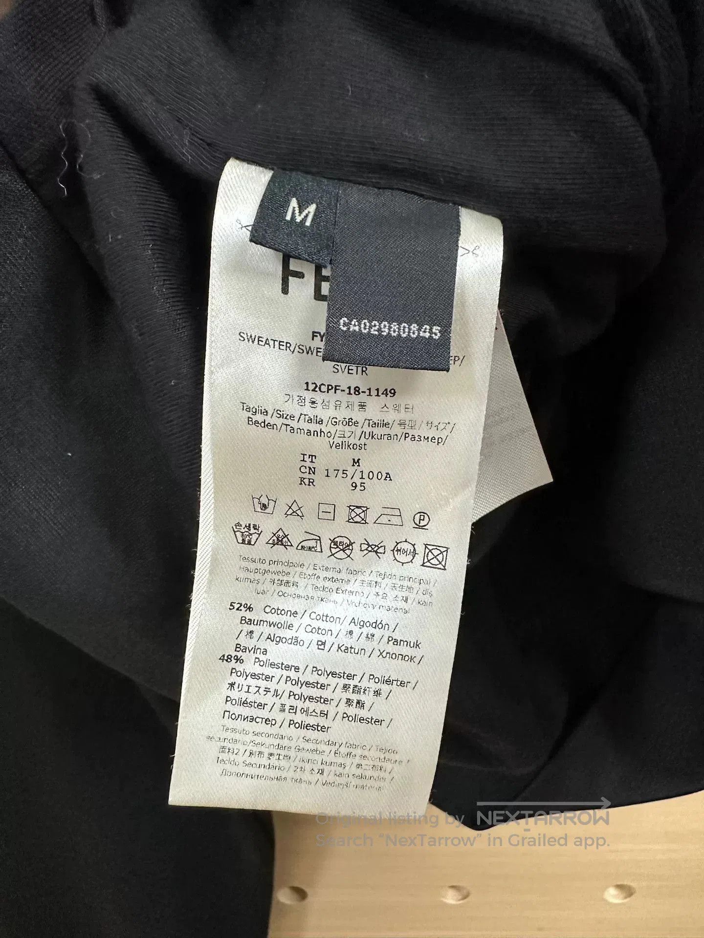 Fendi Black Sweater with Tag.