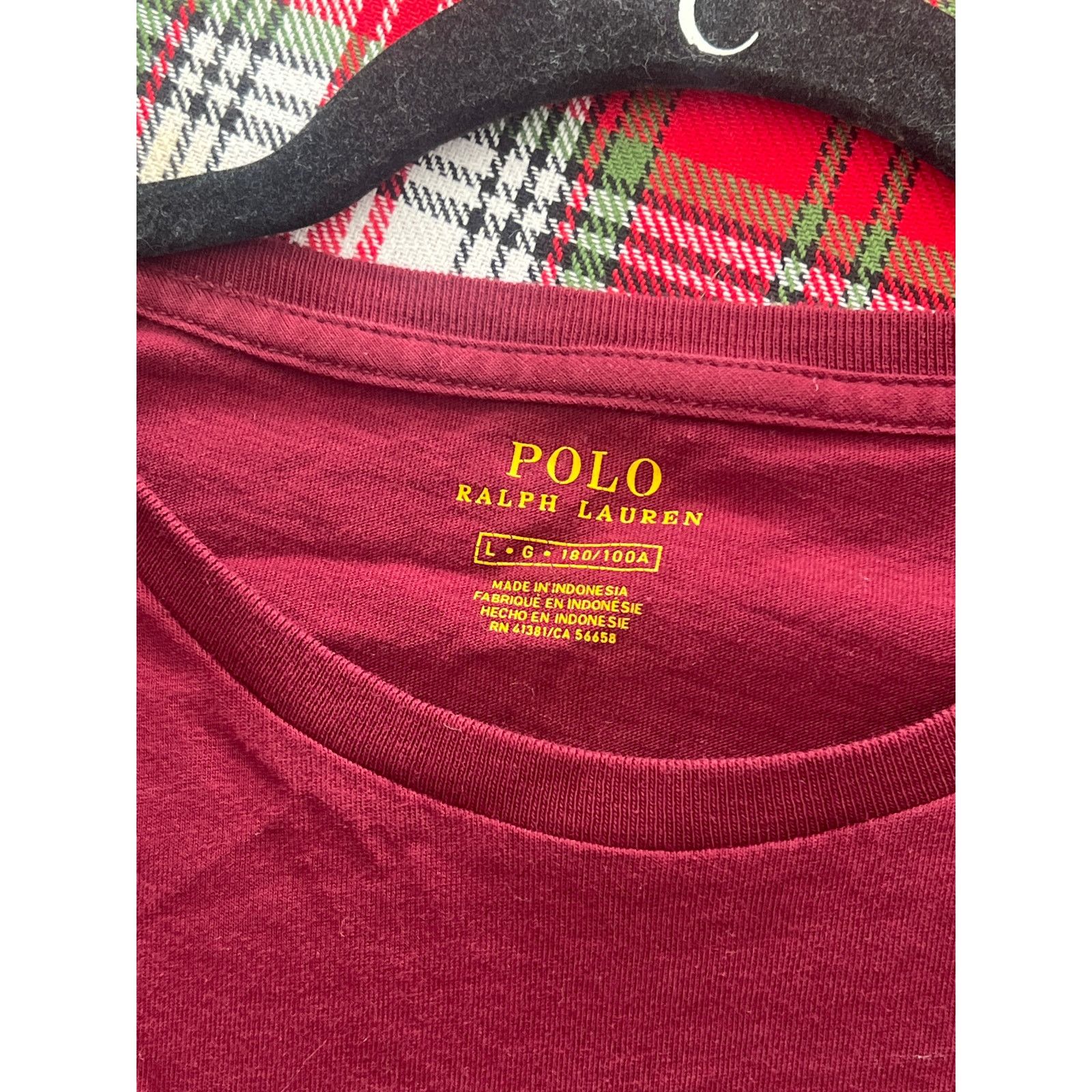Polo Ralph Lauren POLO Ralph Lauren Burgundy Short Sleeve T-shirt Large Size US L / EU 52-54 / 3 - 5 Thumbnail