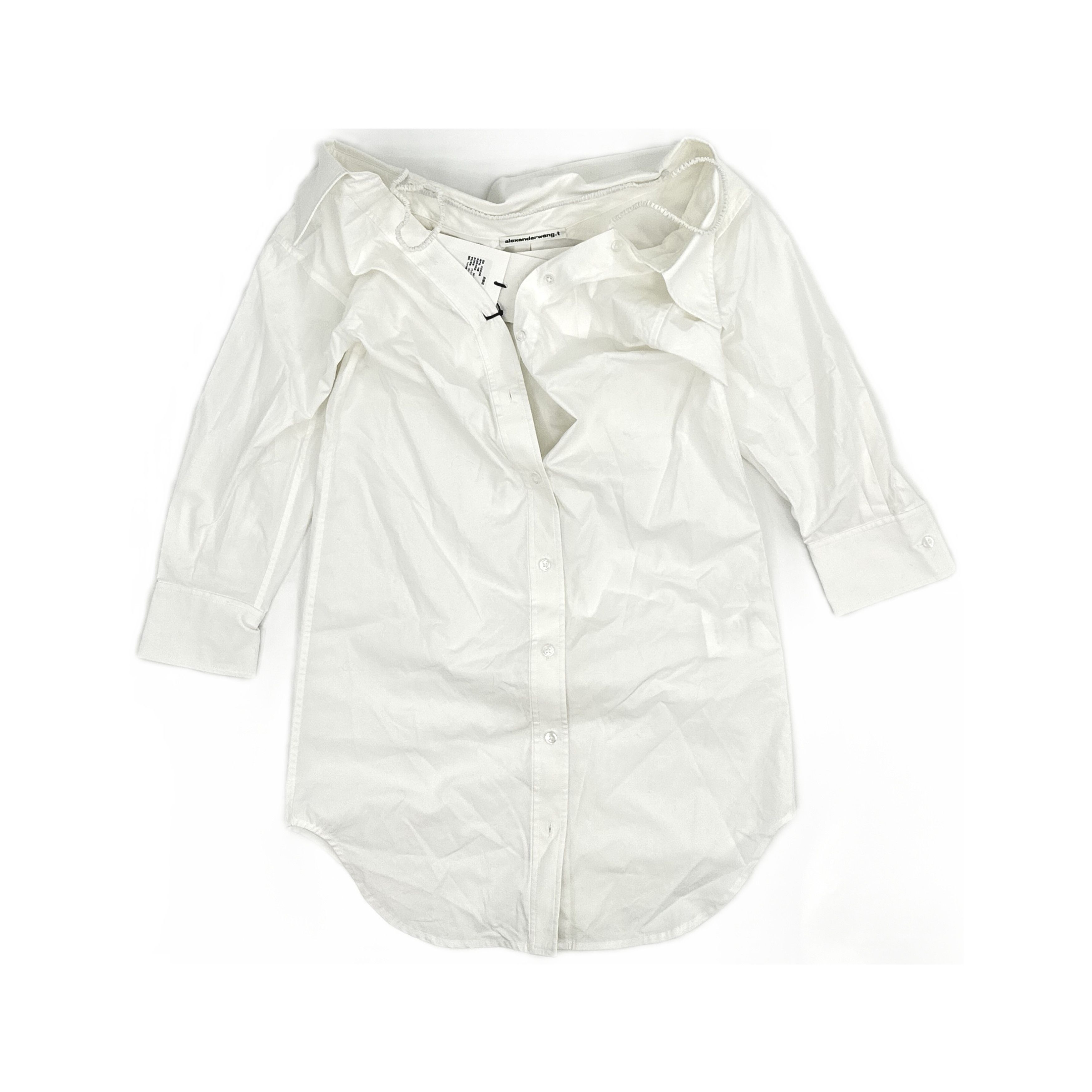 Alexander Wang Alexander Wang Off-Shoulder Shirt Dress Size 2 Size XS / US 0-2 / IT 36-38 - 1 Thumbnail