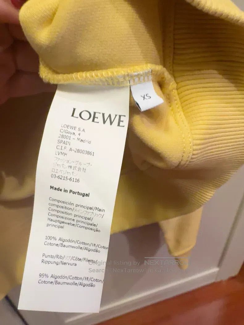 Loewe Loewe Yellow embroidered logo sweatshirt Size XS / US 0-2 / IT 36-38 - 2 Thumbnail