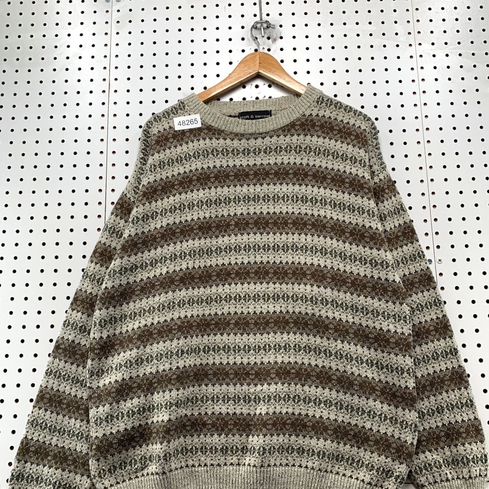 Croft & Barrow VINTAGE Croft & Barrow 3d Knit Sweater Mens XL Brown Striped Grandpa Dad USA Shirt Mens XL Brown Striped Pullover Knit Crew Neck Vintage Enthusiast Size US XL / EU 56 / 4 - 4 Thumbnail