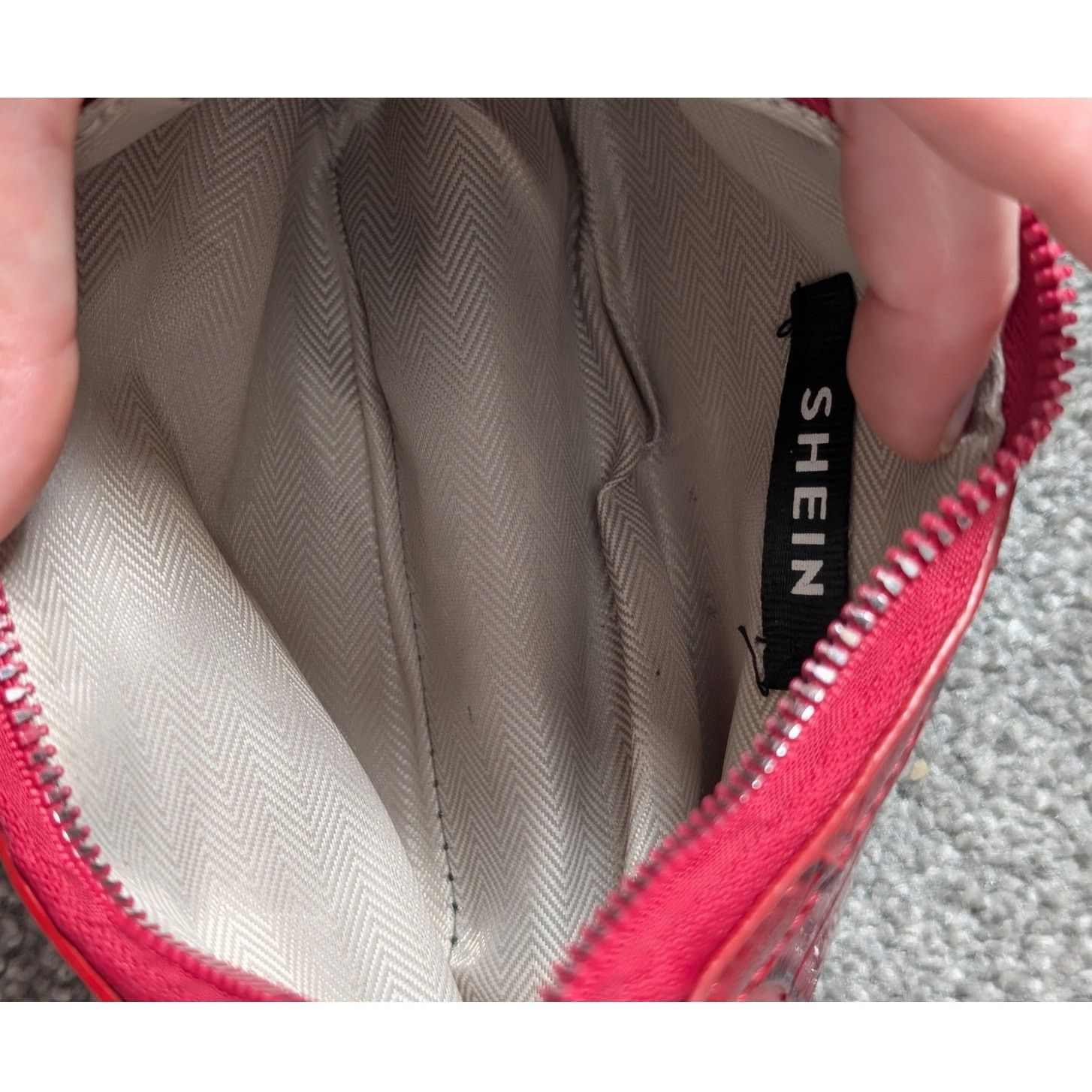 Shein Red Faux Leather Grunge Y2K Shoulder Bag by SHEIN Size ONE SIZE - 4 Thumbnail