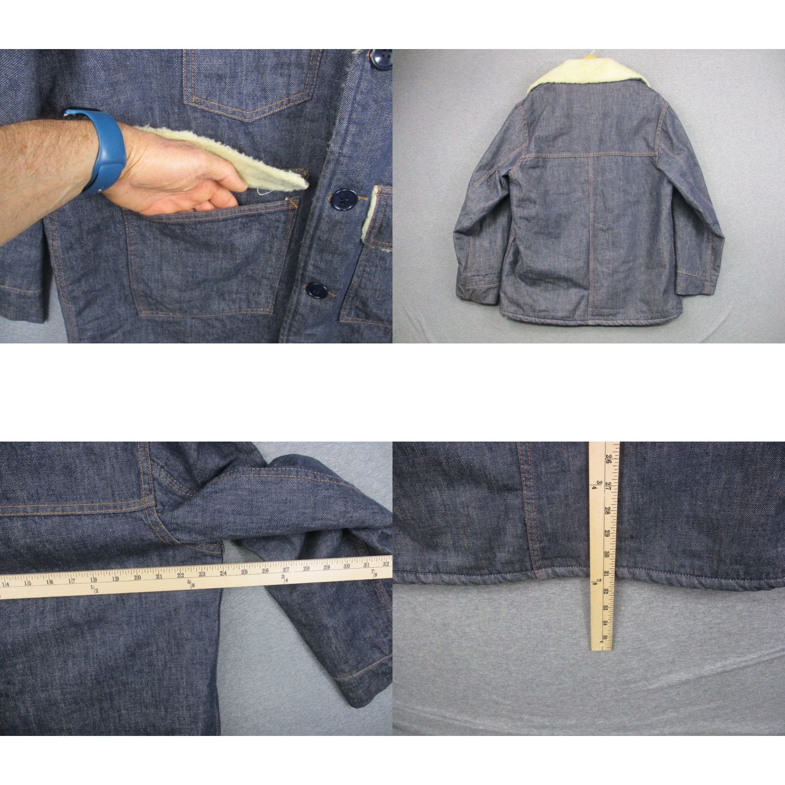 Sears VINTAGE Sears Roebucks Chore Shearling Coat Men’s 42 Jacket Denim Barn USA Size US XS / EU 42 / 0 - 8 Thumbnail