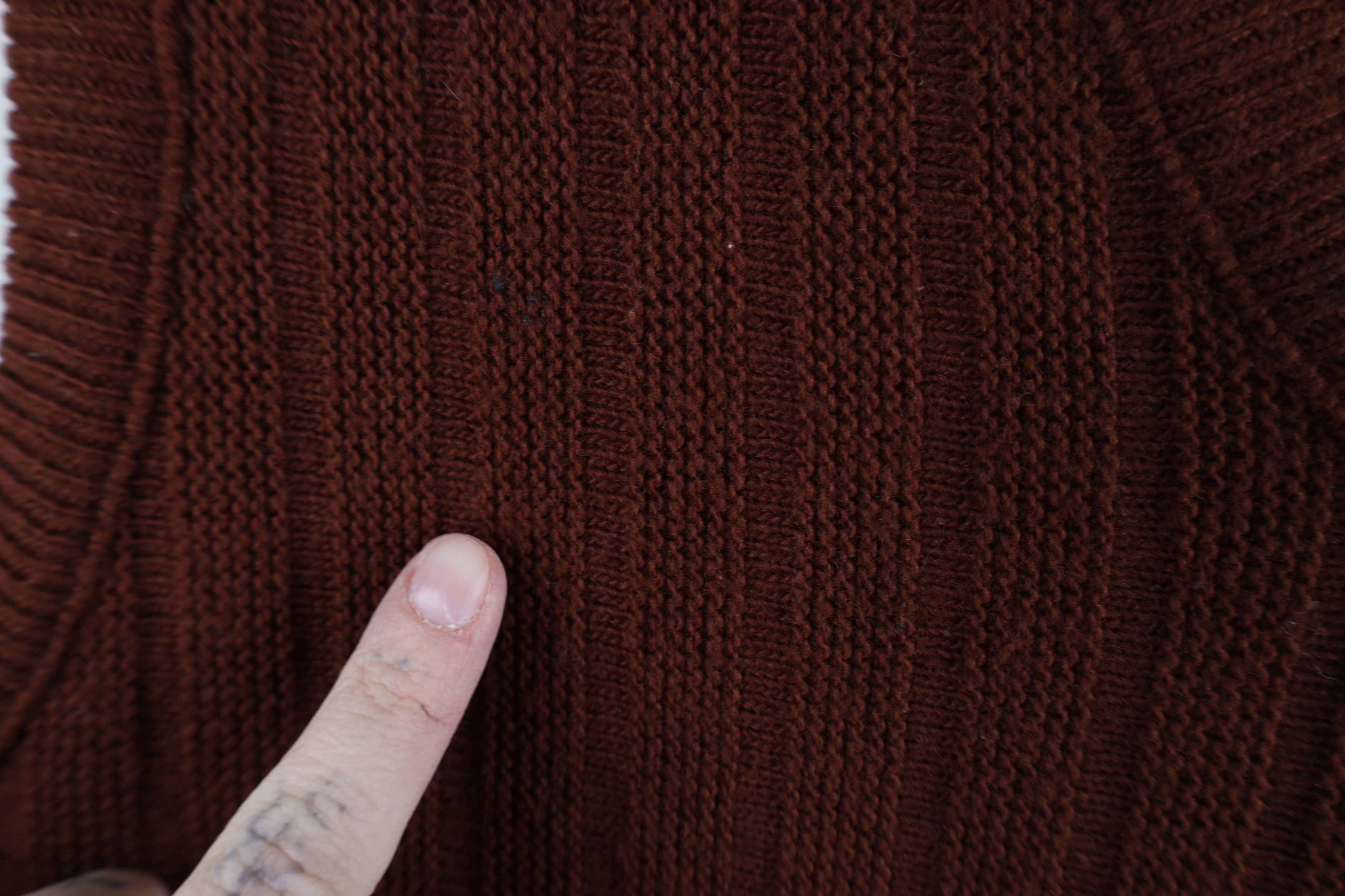 Vintage Vintage 70s Streetwear Blank Ribbed Knit Sweater Vest Brown Size L / US 10 / IT 46 - 7 Thumbnail