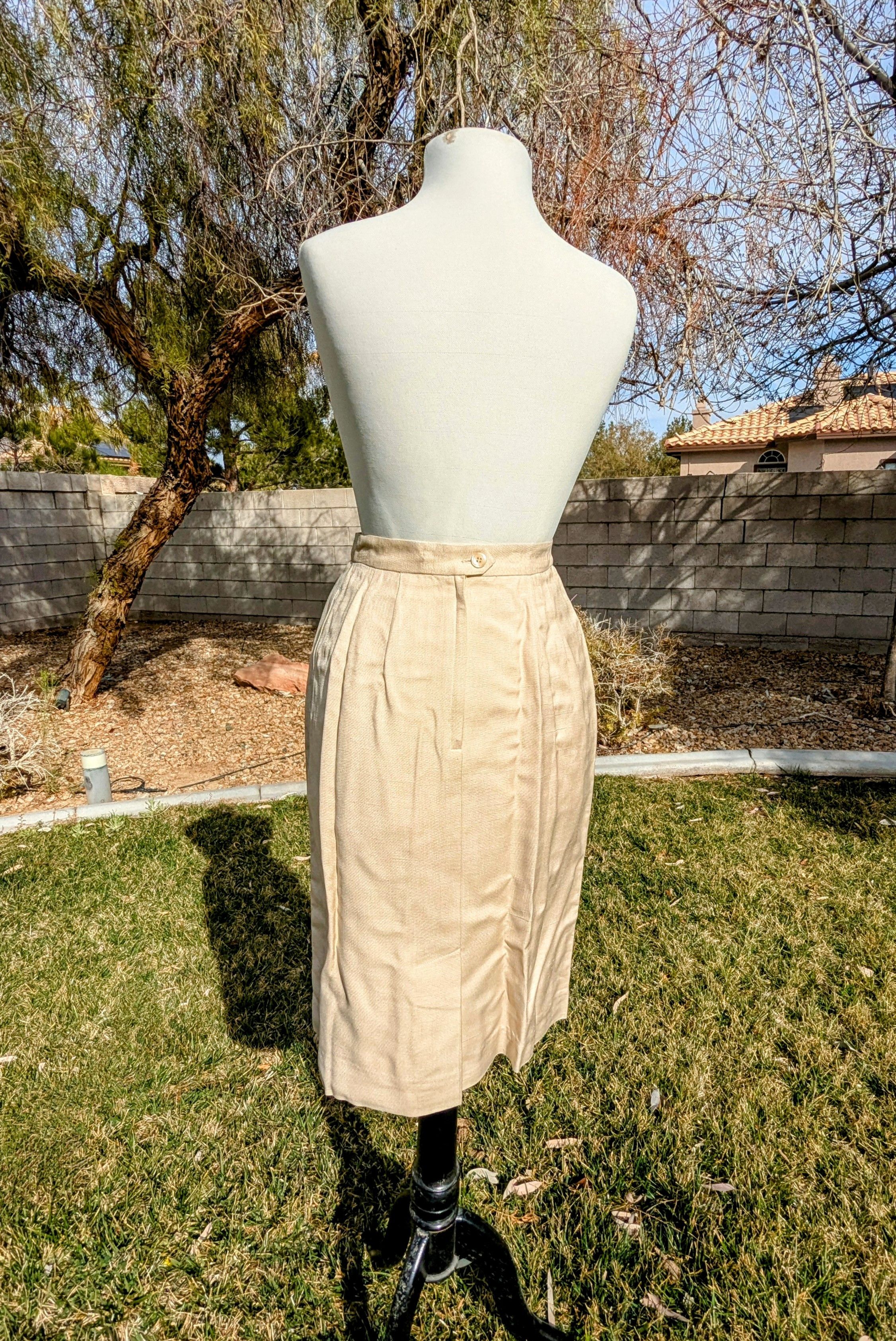 Vintage Vintage Giraffe Co Pleated A-line Maxi Hip Pockets Skirt Size 25" / US 0 / IT 36 - 2 Thumbnail