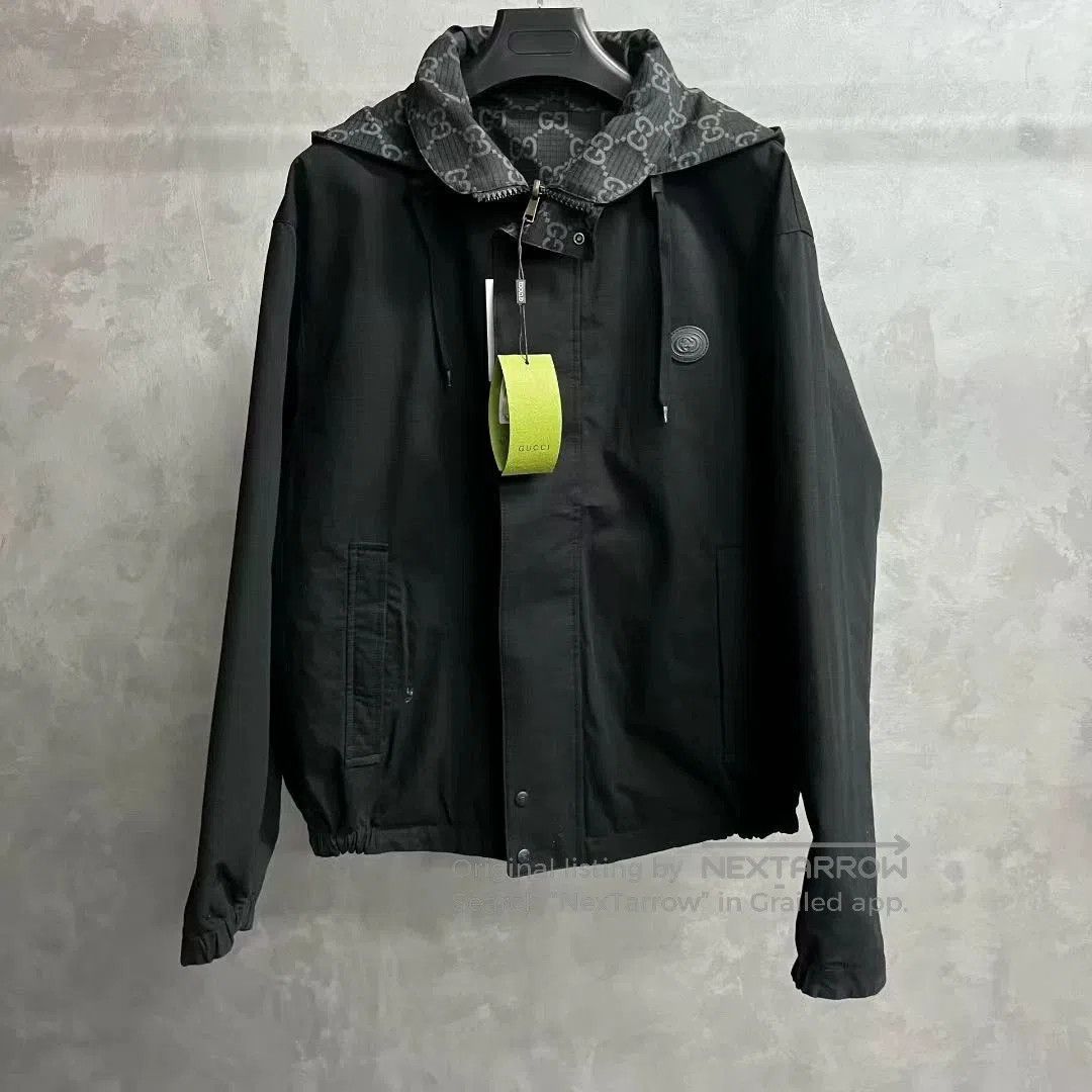 Gucci gucci black logo zip-up long sleeve jacket. Size US L / EU 52-54 / 3 - 6 Thumbnail