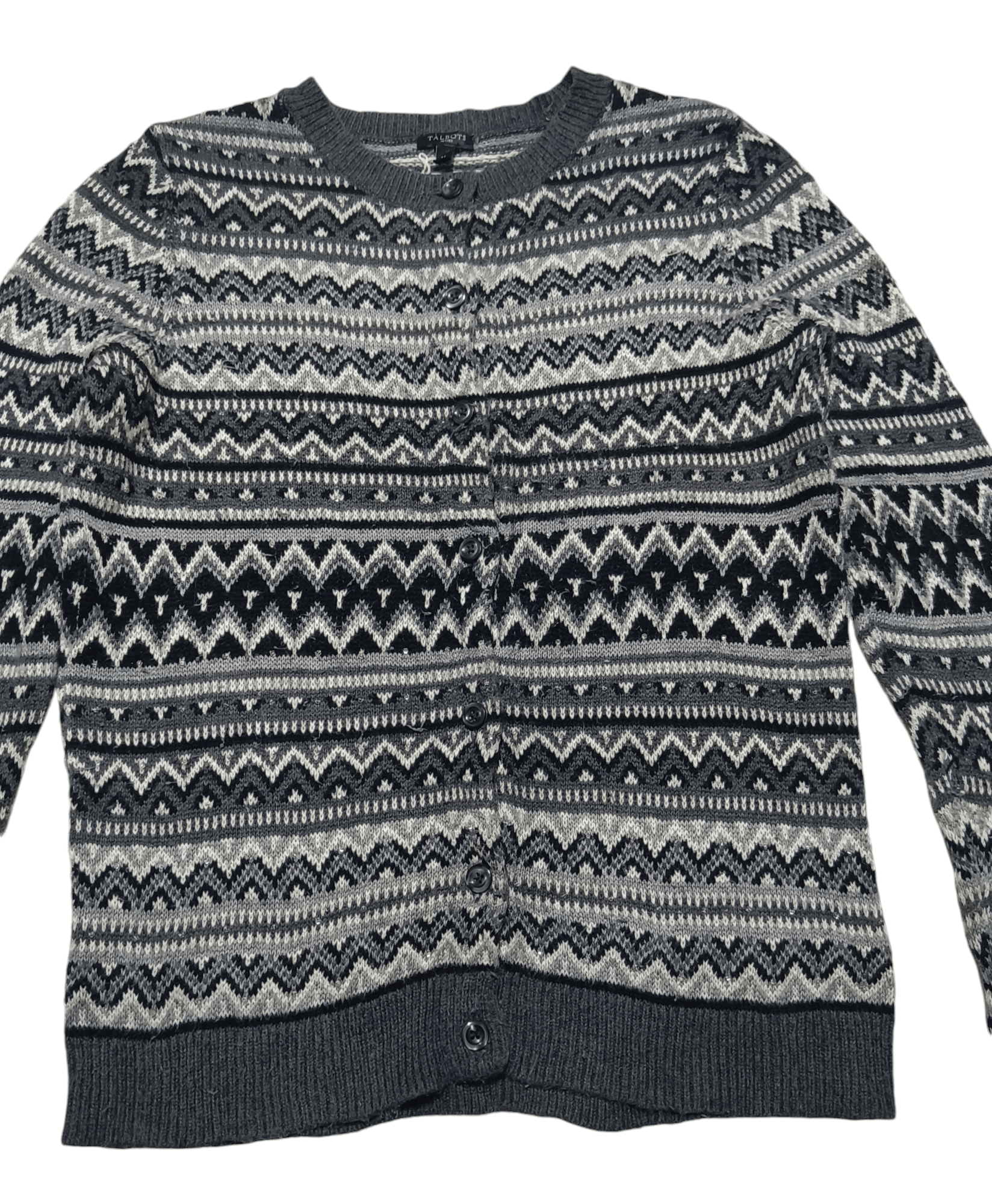 Talbots Vintage 90s TALBOTS Women's Ethnic Striped Knit Sweater Size M / US 6-8 / IT 42-44 - 4 Thumbnail