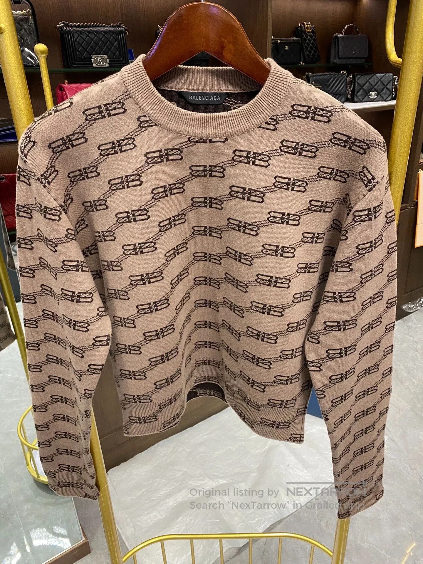 balenciaga logo knit sweater uni size M.