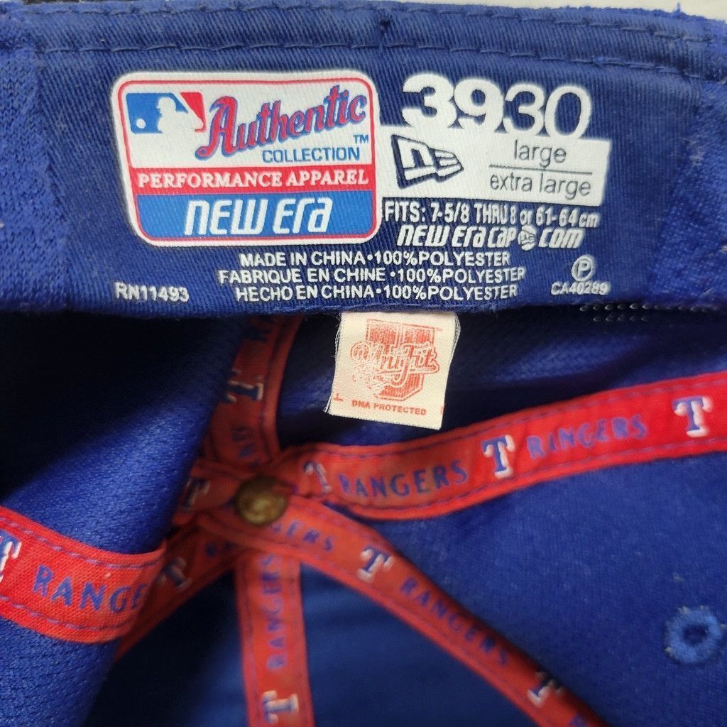 New Era New Era Texas Rangers Baseball Hat Cap Size 7 5/8 Excellent Size 38 - 6 Thumbnail