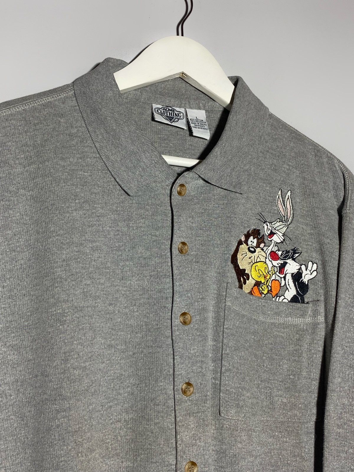 Acme Clothing × Vintage Vintage 90s Acme Clothing Looney Tunes Shirt Size US L / EU 52-54 / 3 - 2 Thumbnail