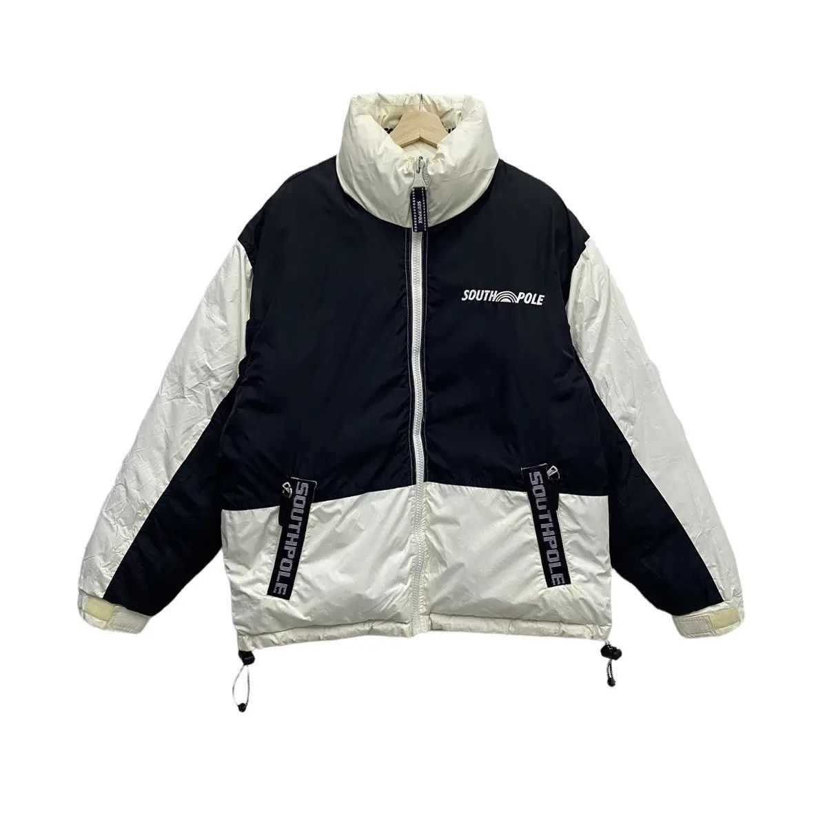 JNCO 🔥SOUTHPOLE PUFFER GOOSE DOWN REVERSIBLE BOMBER JACKET Size US L / EU 52-54 / 3 - 4 Thumbnail