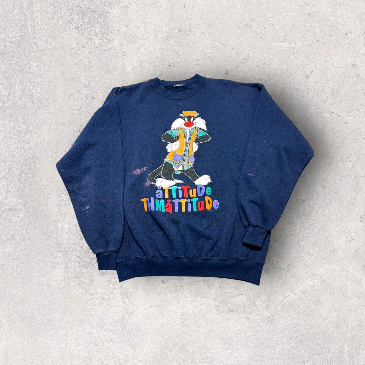 Vintage × Warner Bros Vintage Sylvester sweatshirt Size US XL / EU 56 / 4 - 1 Thumbnail