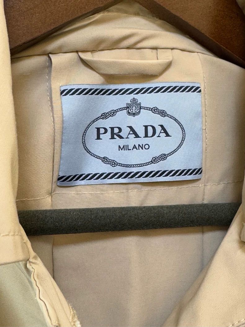 Prada Prada Khaki hooded pleated windbreaker 2501-Nextarrow Size XS / US 0-2 / IT 36-38 - 3 Thumbnail