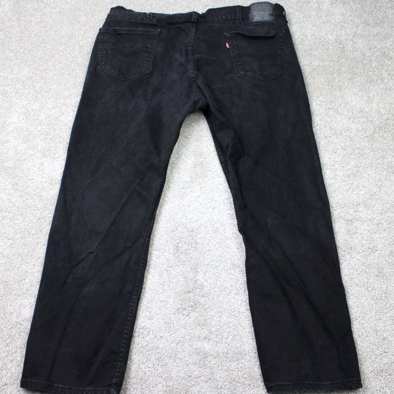 Levi's Levi's 505 Jeans Mens 42x30 Black Regular Fit Straight Leg Denim Cotton Stretch Size US 42 / EU 58 - 5 Thumbnail