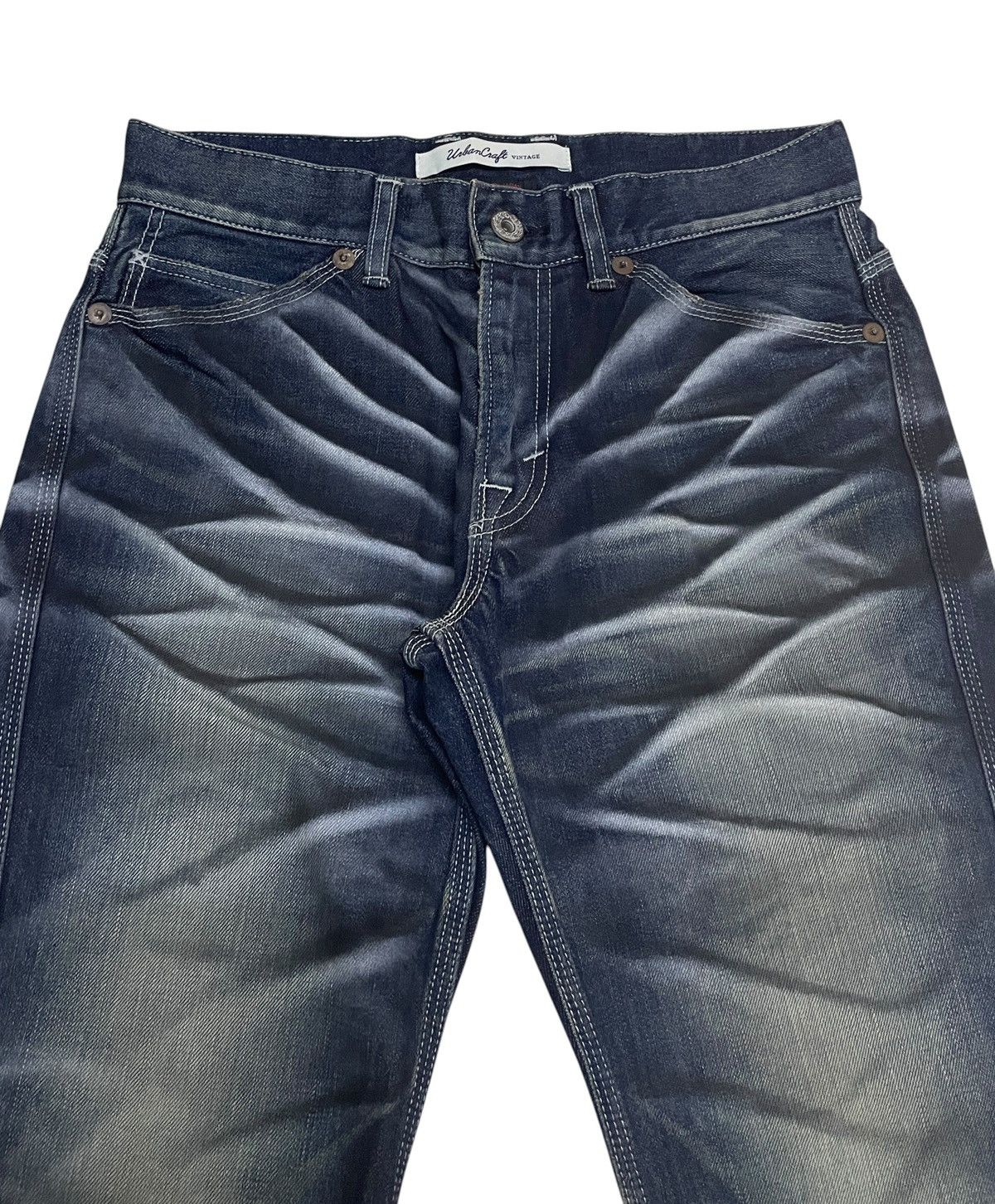 Le Grande Bleu (L.G.B.) Rare Vintage Japanese Brand Urban Craft Flared Jeans 2000s Size US 30 / EU 46 - 3 Thumbnail