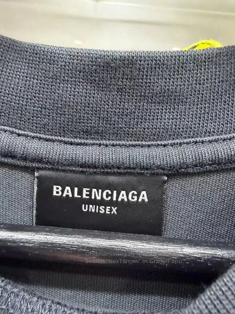 Balenciaga Balenciaga Washed Black Logo Short Sleeve Tee. Size US S / EU 44-46 / 1 - 6 Thumbnail