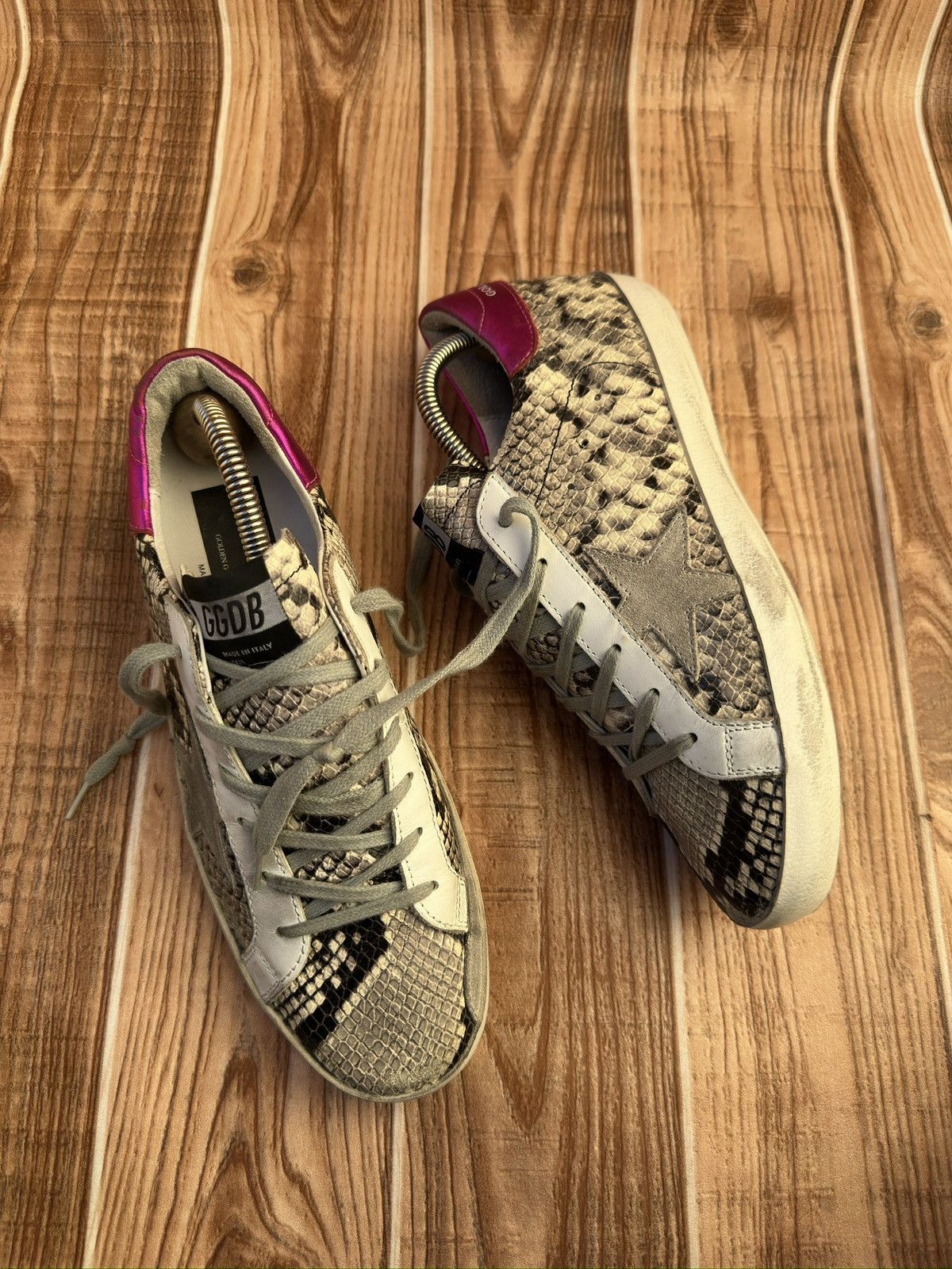 Golden Goose Golden Goose Snake Print Leather Lowtop Sneaks. Size US 7 / EU 40 - 14 Thumbnail