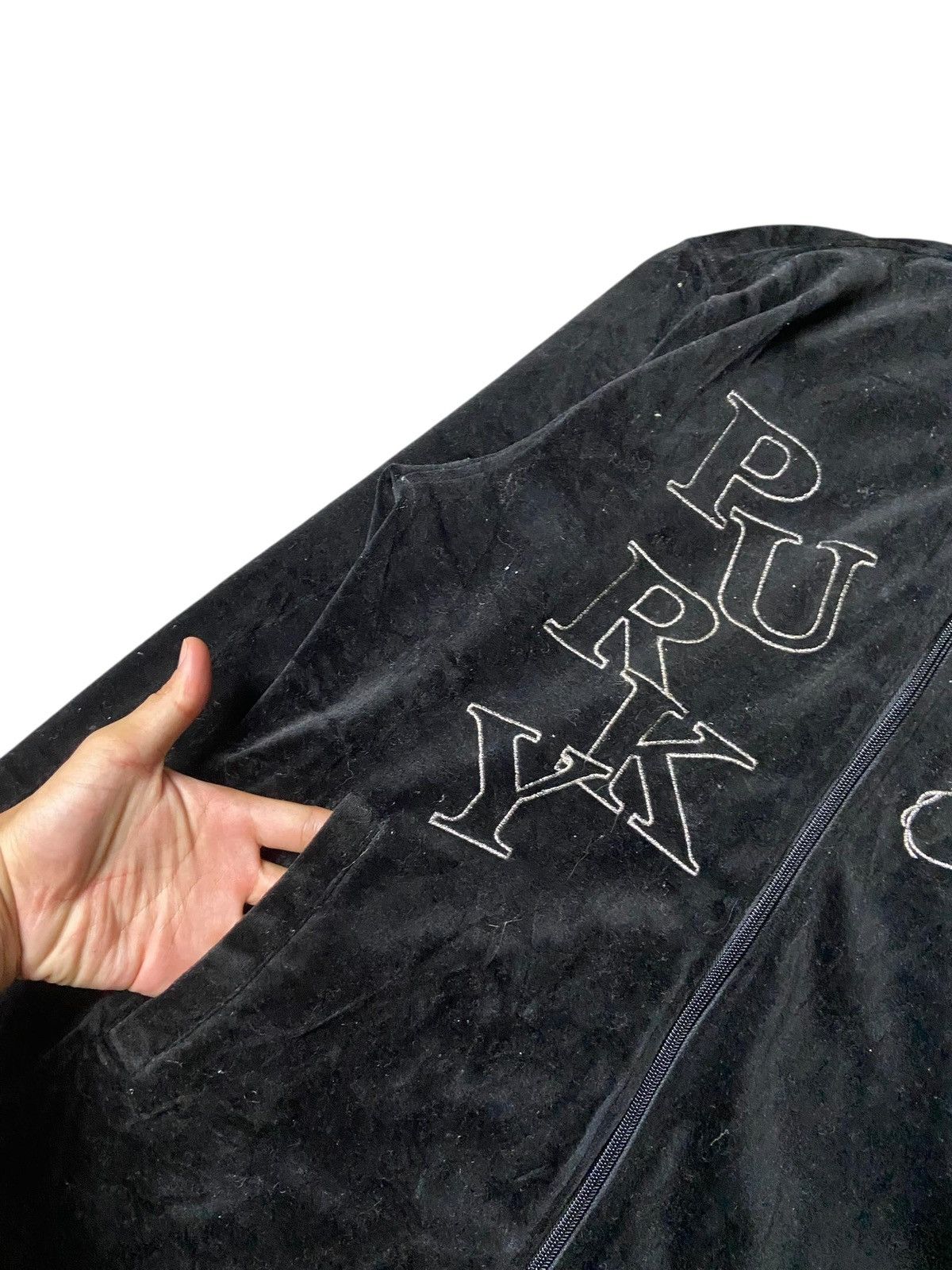 Japanese Brand Purky Street Movement Embroidered Velour Track Jacket (155) Size US L / EU 52-54 / 3 - 5 Thumbnail