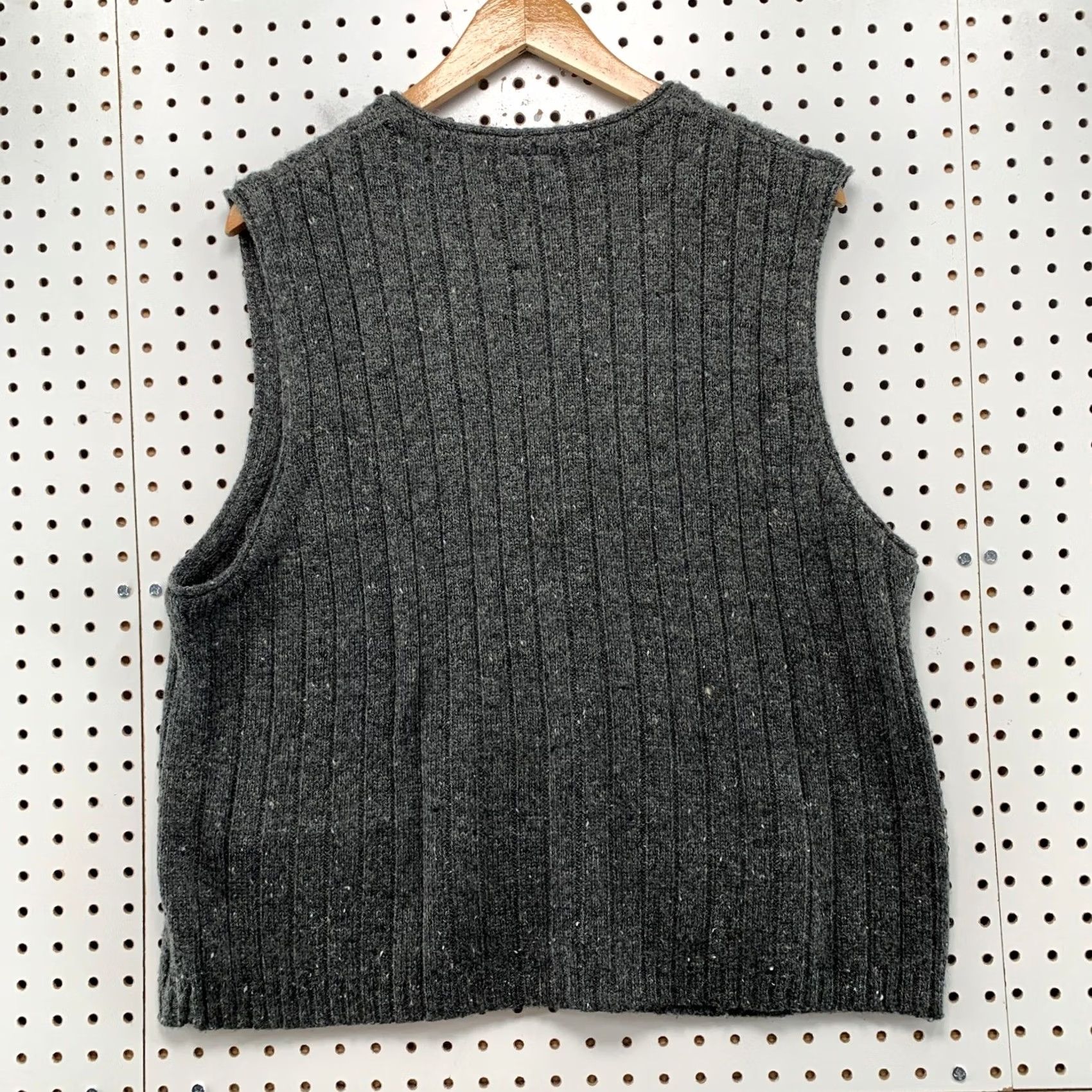 Old Navy VINTAGE Old Navy Mens Wool Blend Full Zip Sweater Vest Gray Marl Size M Size US M / EU 48-50 / 2 - 2 Thumbnail