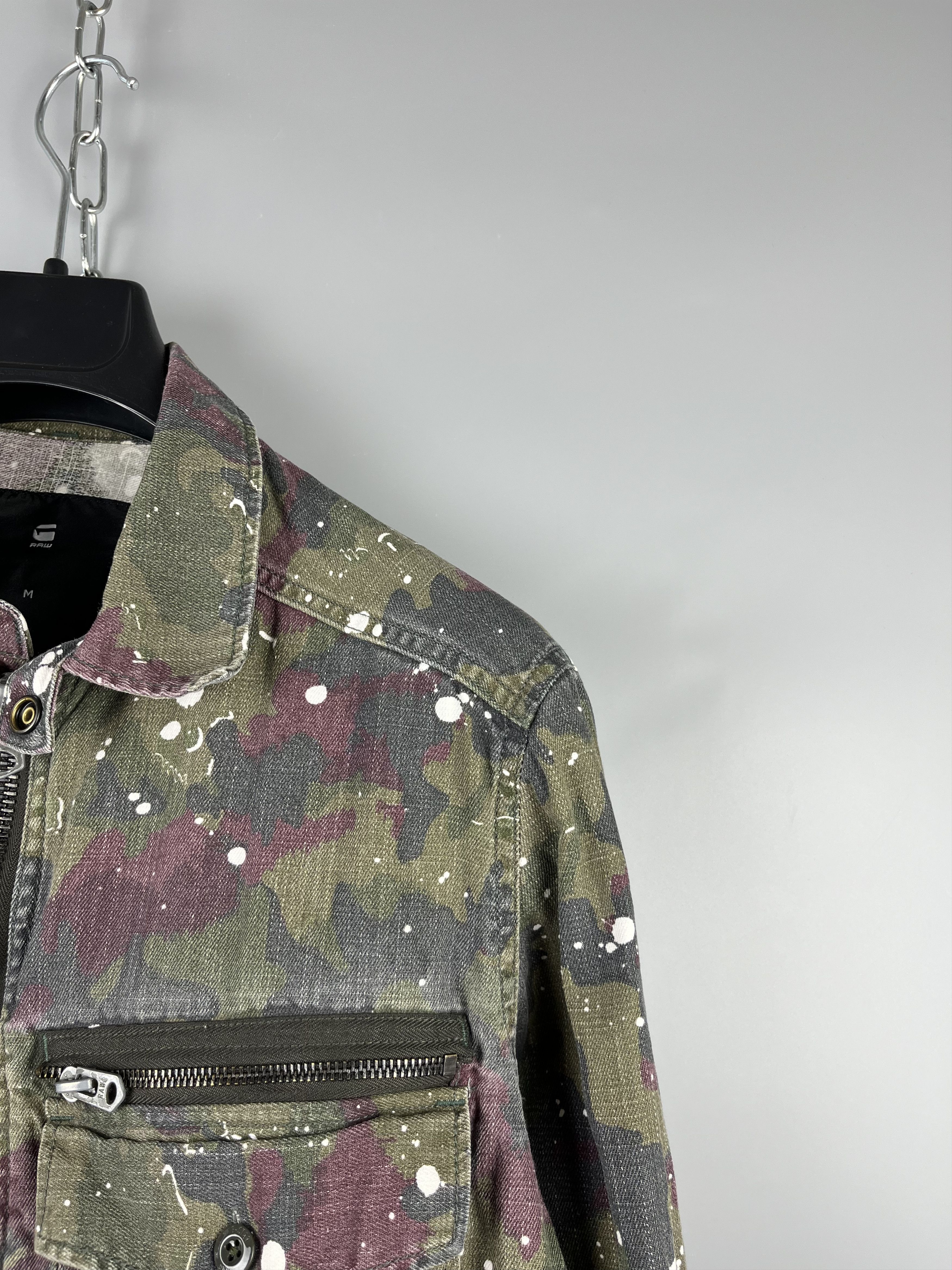 G-Star G Star Raw Painted Zip Casual Long Sleeve Shirt Size US M / EU 48-50 / 2 - 6 Thumbnail