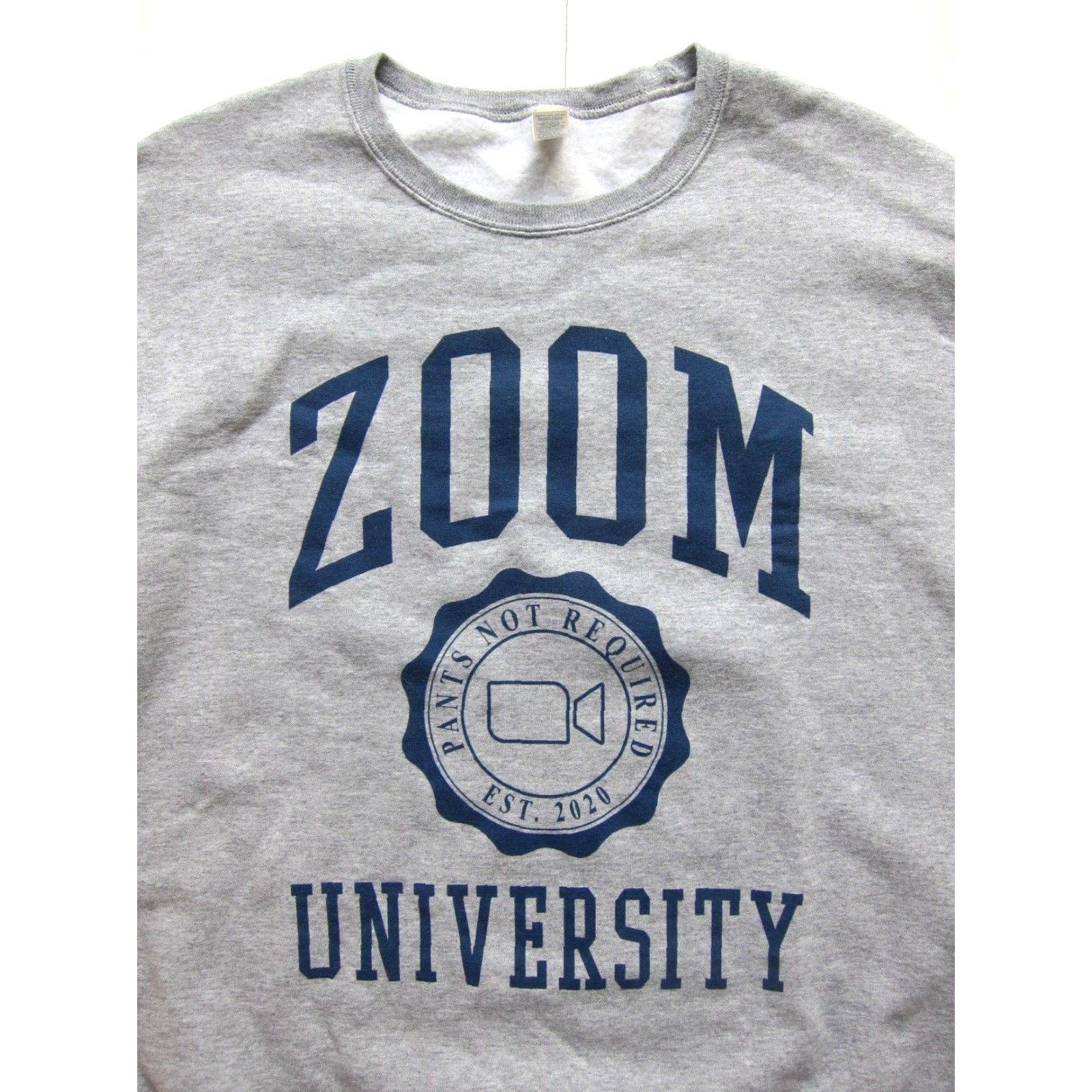 Jerzees VINTAGE Jerzees Zoom University Sweatshirt Men L Grey Blue Crew Neck Pullover Size L Size US L / EU 52-54 / 3 - 4 Thumbnail
