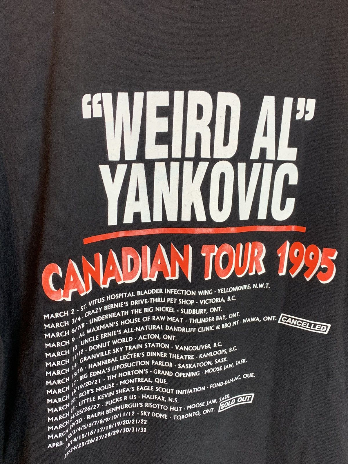 Band Tees *RARE* Vintage 1995 Weird Al Yankovic Andy Warhol Tour Shirt Size US XL / EU 56 / 4 - 5 Thumbnail