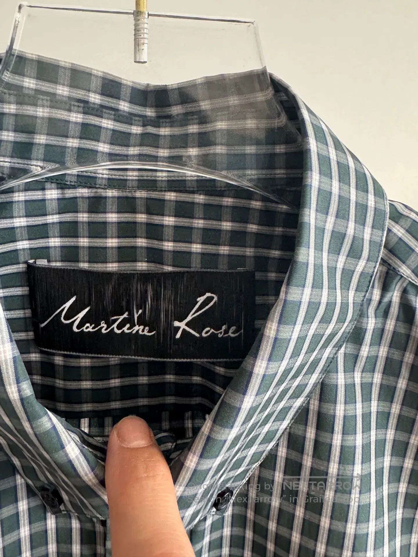 Martine Rose Martine Rose Green Plaid Patch Shirt. Size US L / EU 52-54 / 3 - 3 Thumbnail