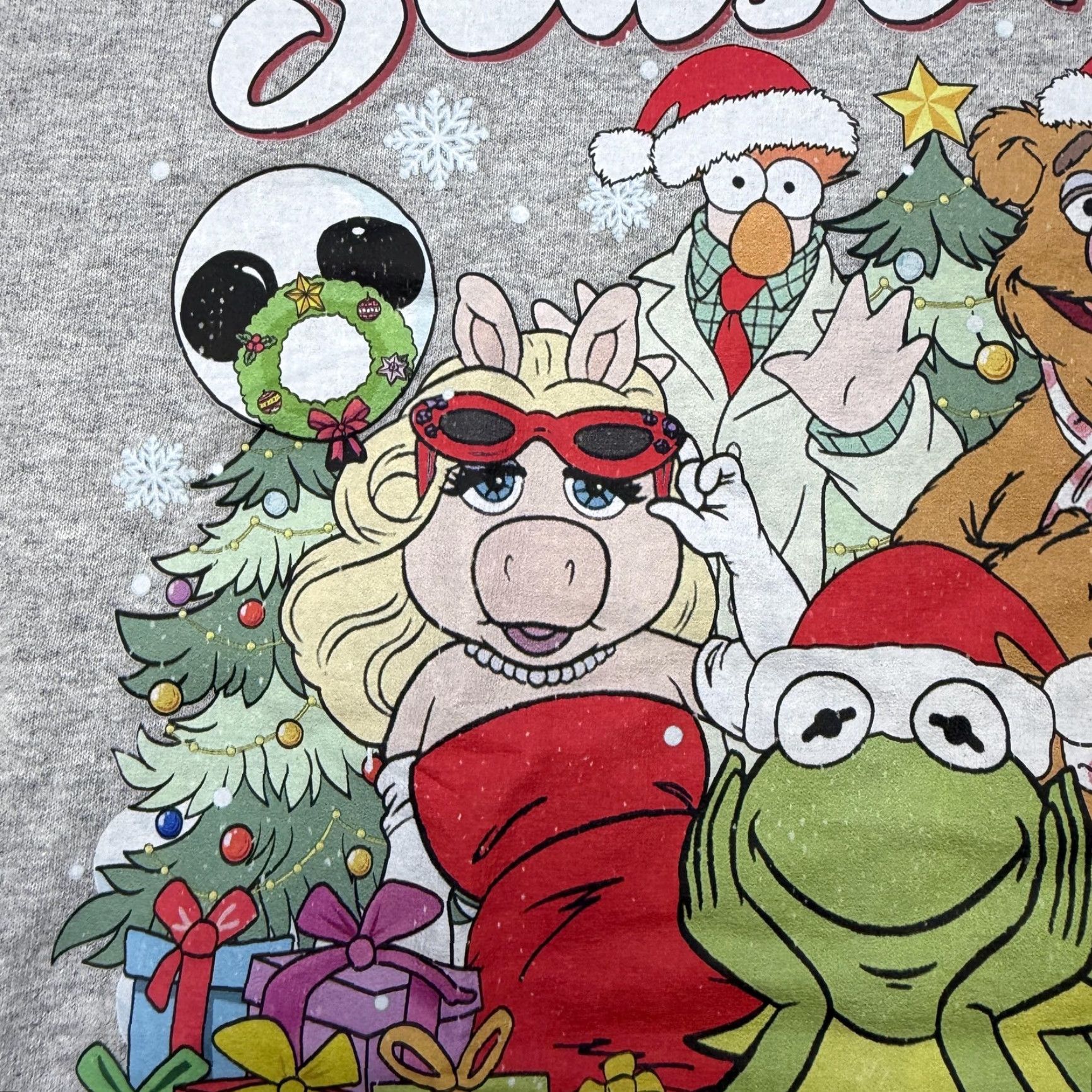 Gildan The Muppets Cast Christmas Shirt Men Large Gray Jolly Tis The Season Disney Tee Size US L / EU 52-54 / 3 - 4 Thumbnail