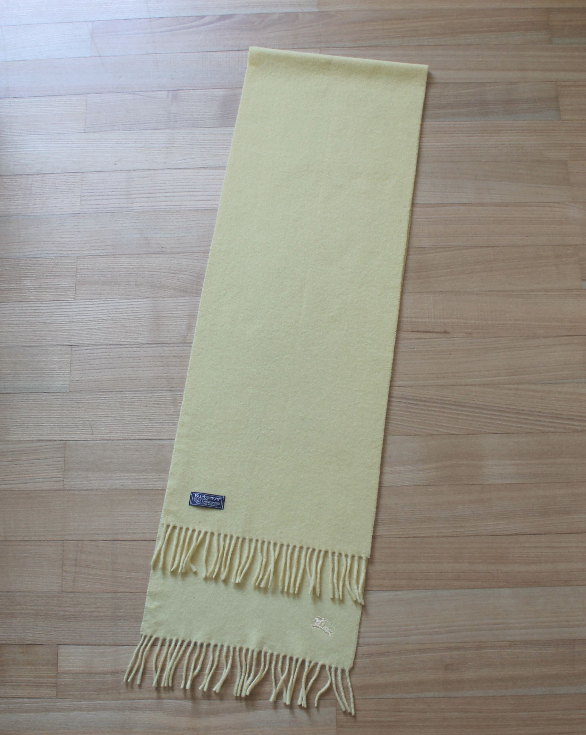 Burberry Vintage Burberrys Yellow Scarf Size ONE SIZE - 3 Thumbnail