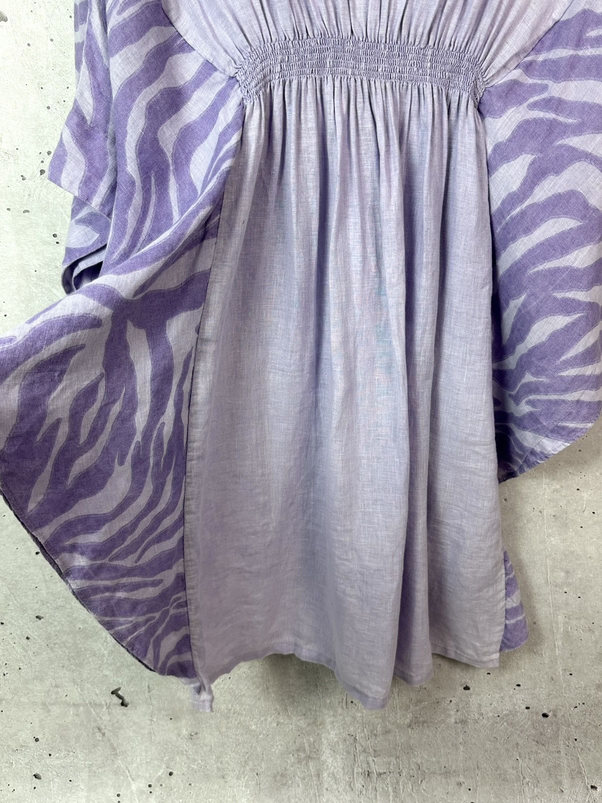 120% Lino 120% Lino Purple Oversized V-neck Poncho Dress Size M / US 6-8 / IT 42-44 - 6 Thumbnail