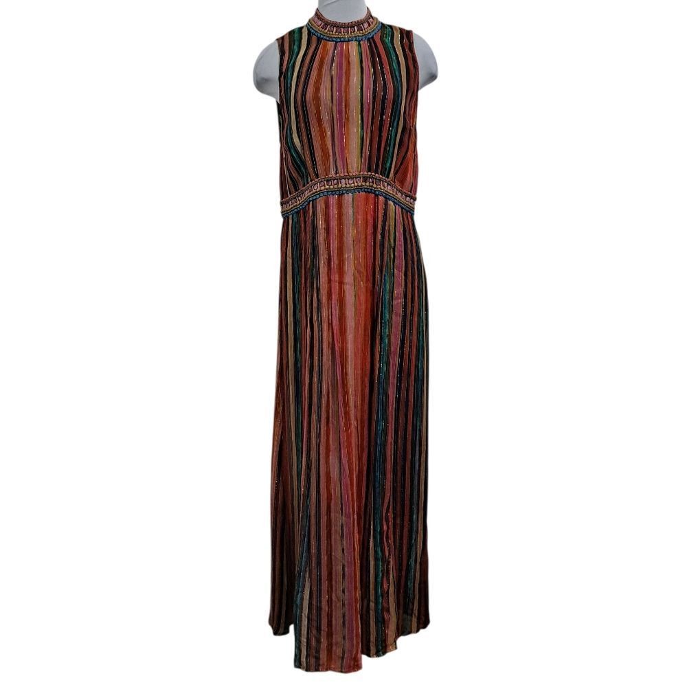 Anthropologie Anthropologie Blank London Halterneck Textured Metallic Maxi Size XL / US 12-14 / IT 48-50 - 3 Thumbnail