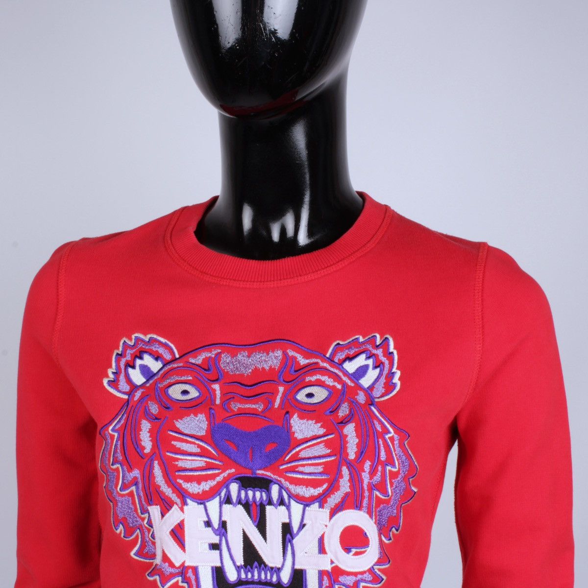 Kenzo KENZO Paris Tiger Embroidered Red Sweatshirt Pullover Size XS / US 0-2 / IT 36-38 - 2 Thumbnail