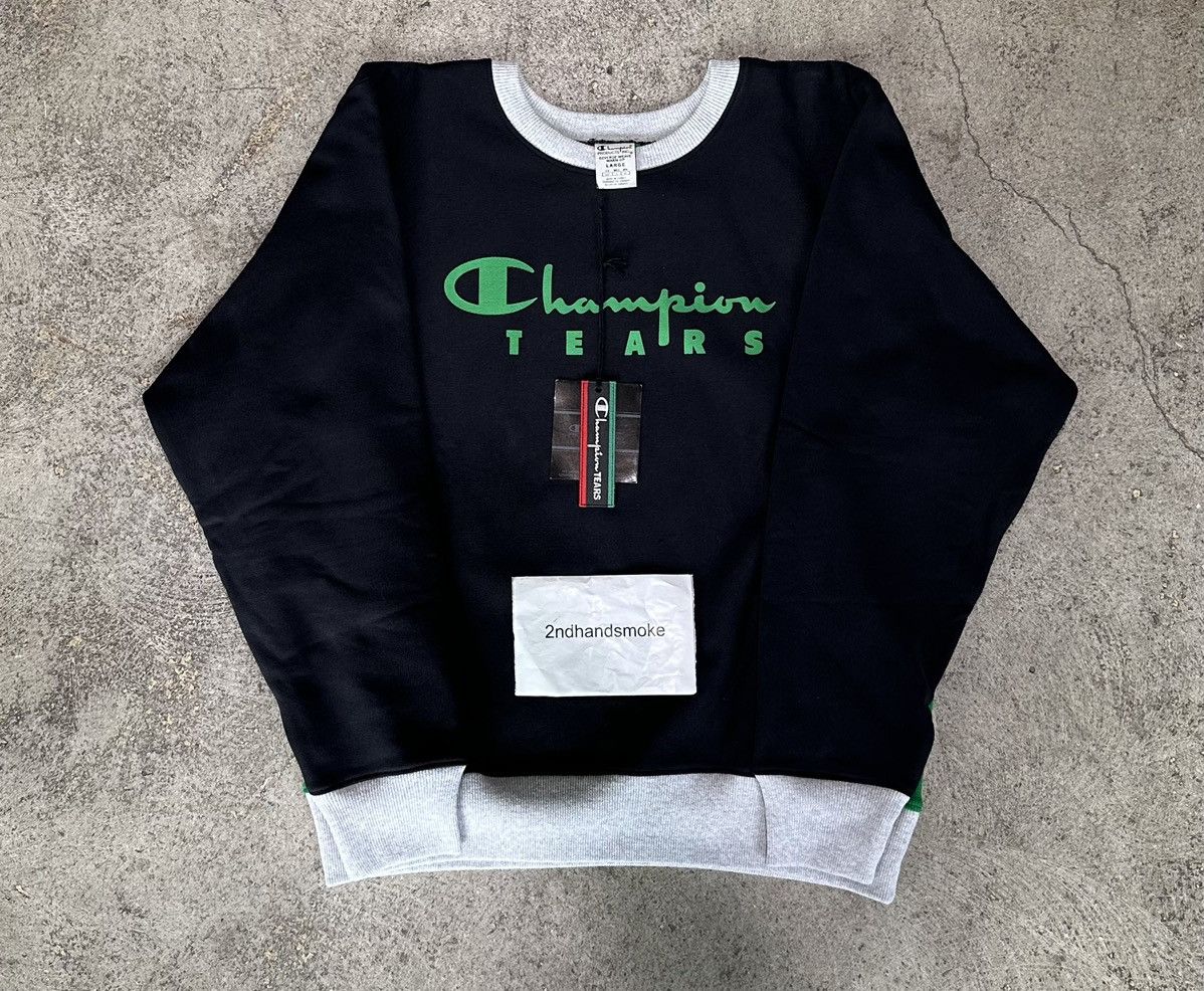 DENIM TEARS Denim Tears Champion Logo Crewneck Size US L / EU 52-54 / 3 - 3 Thumbnail
