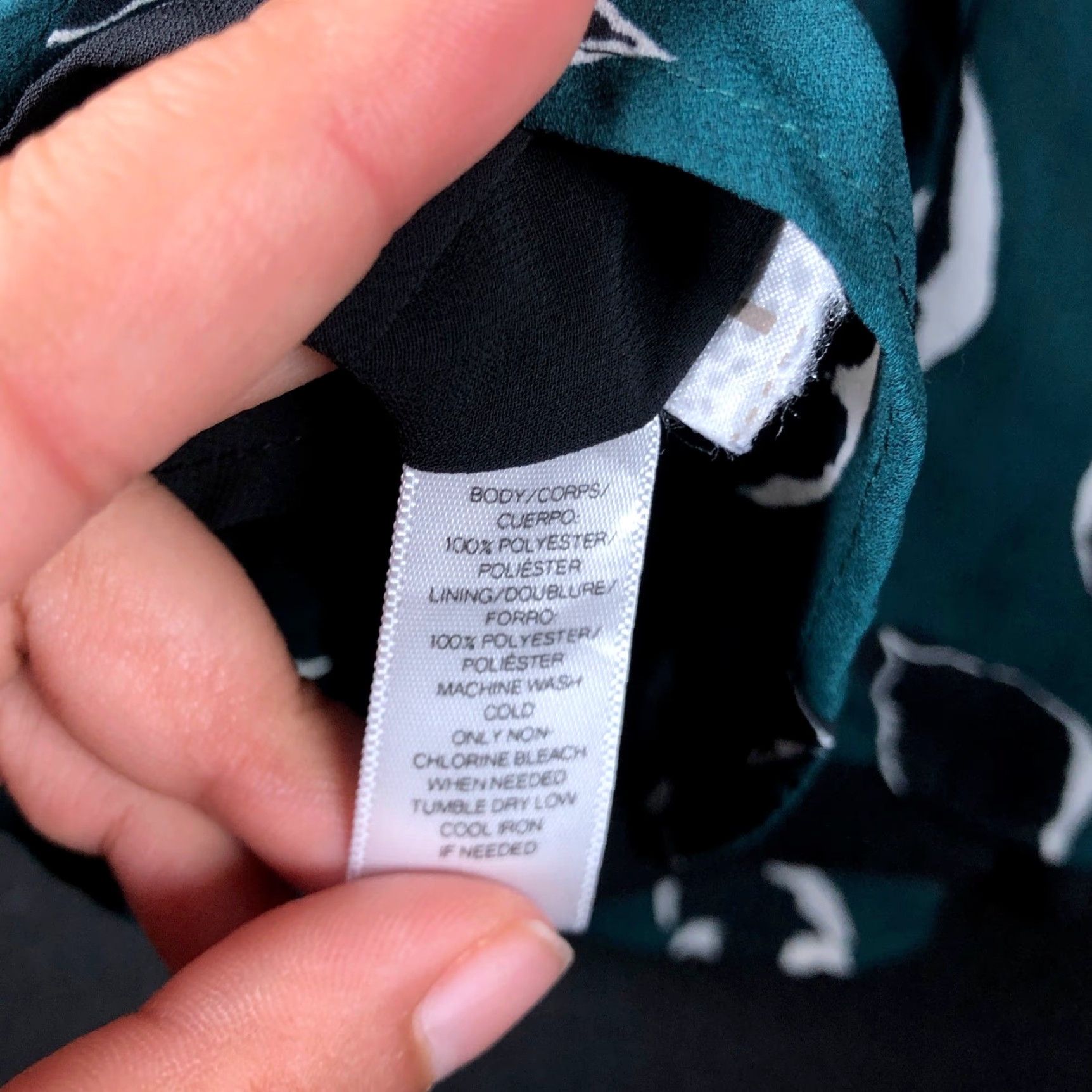 Loft LOFT Blouse Sleeveless Crew Neck Lined Dark Teal Leaf Print Womens Small Shirt Casual Workwear Boho Floral Pattern Short Size S / US 4 / IT 40 - 7 Thumbnail