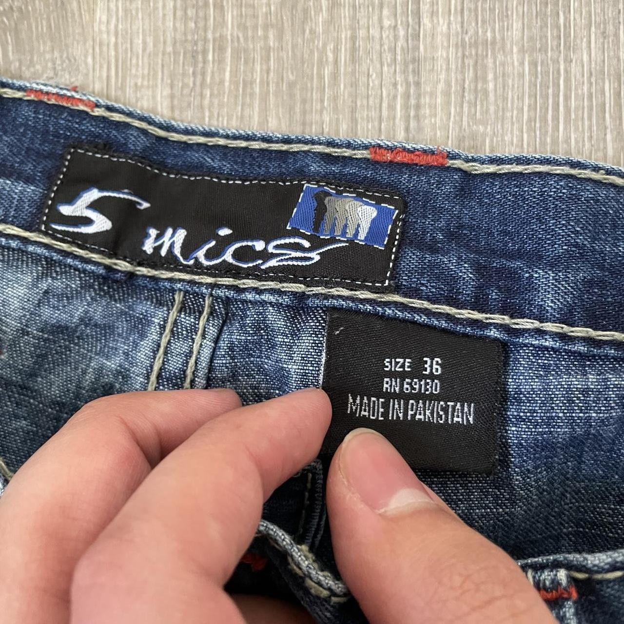 JNCO × Vintage Vintage Y2K 90's 5 Mics Baggy Embroidered Faded Jorts Size US 36 / EU 52 - 6 Thumbnail