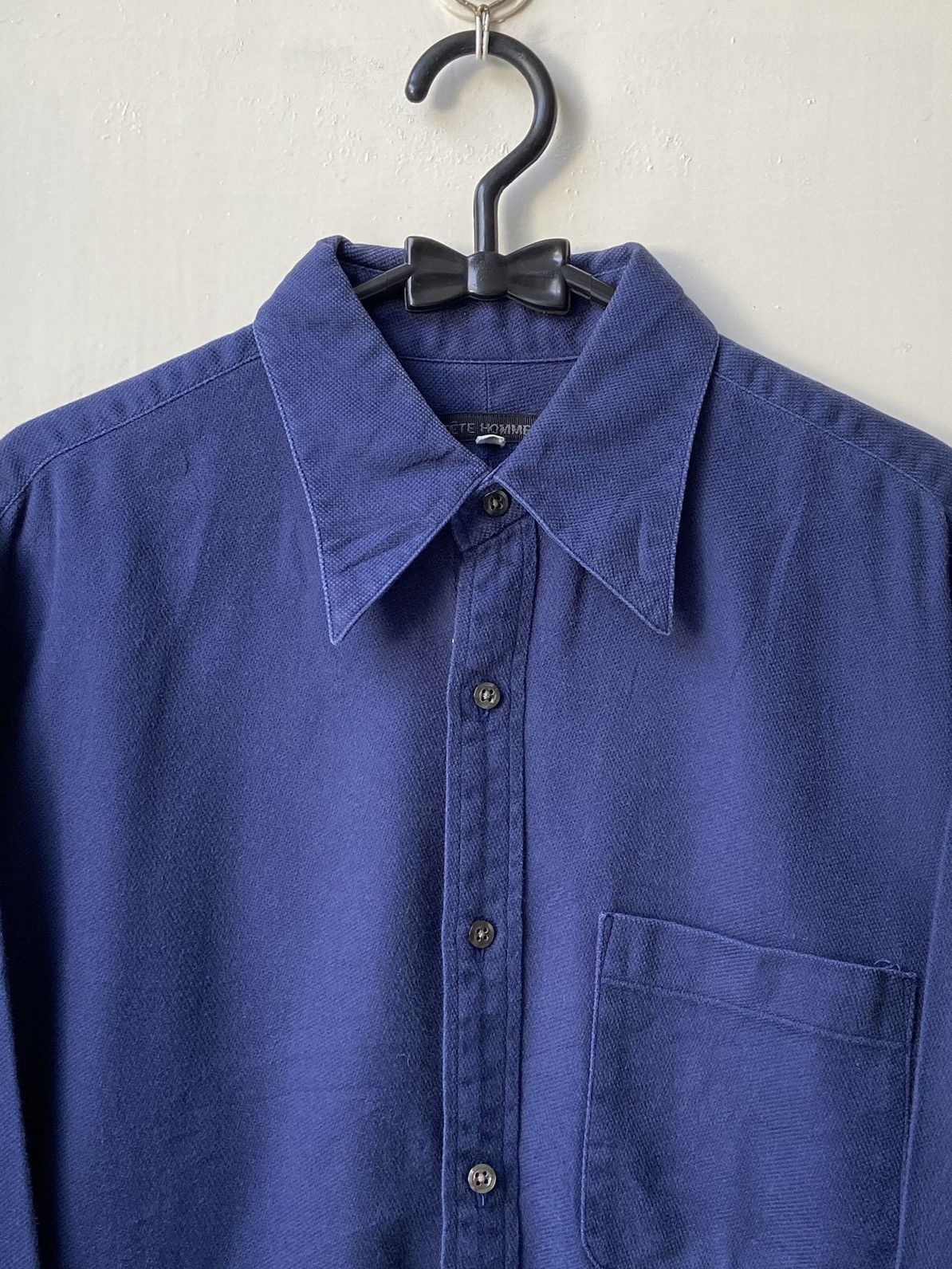 Issey Miyake × Japanese Brand × Tete Homme TETE HOMME Navy Shirt Size US M / EU 48-50 / 2 - 4 Thumbnail