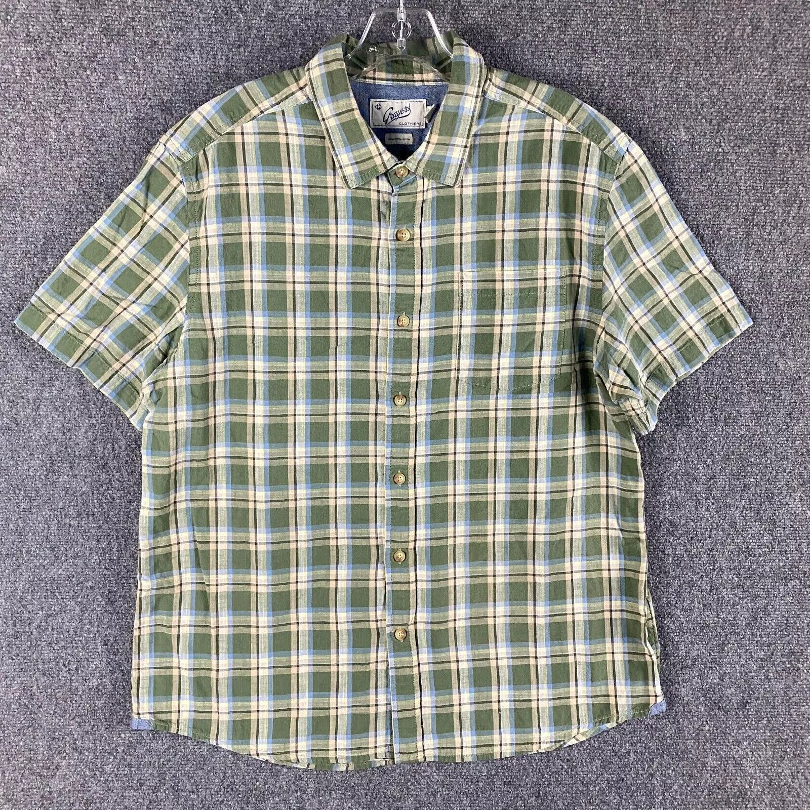 Grayers Grayers Shirt Men's Extra Large Plaid Button Up 100% Cotton Size US XL / EU 56 / 4 - 1 Thumbnail