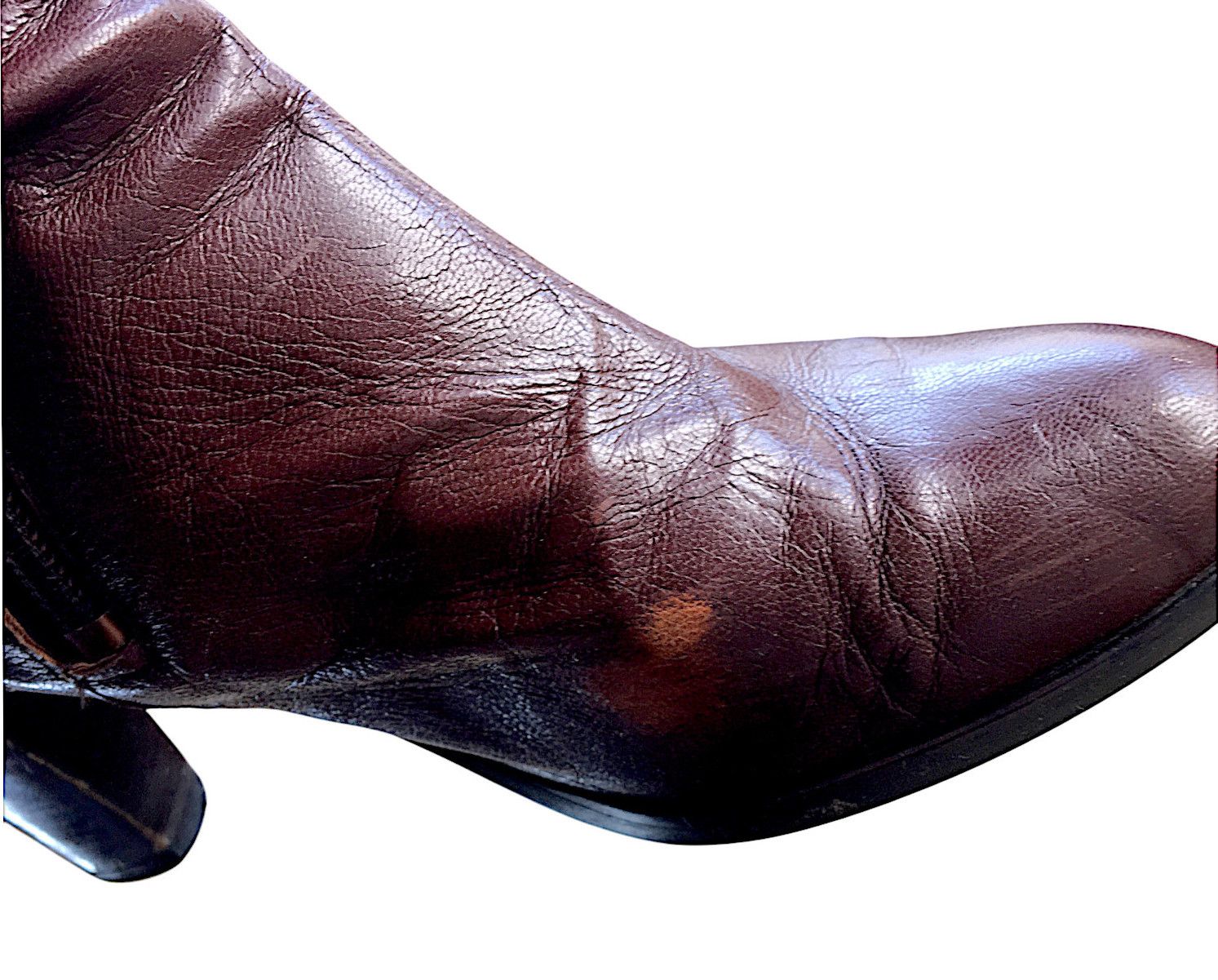 Vintage Brown Leather Cavalry Boots – Vintage 1970s Retro Size US 6 / IT 36 - 22 Thumbnail