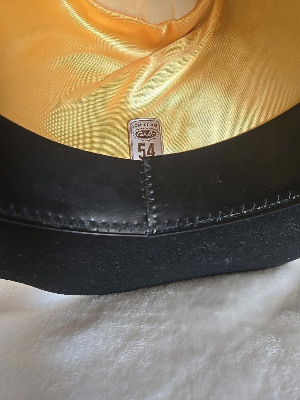 Other Vintage Car Lop Western Cowboy Hat Size 54 Leather Lining Size ONE SIZE - 3 Thumbnail